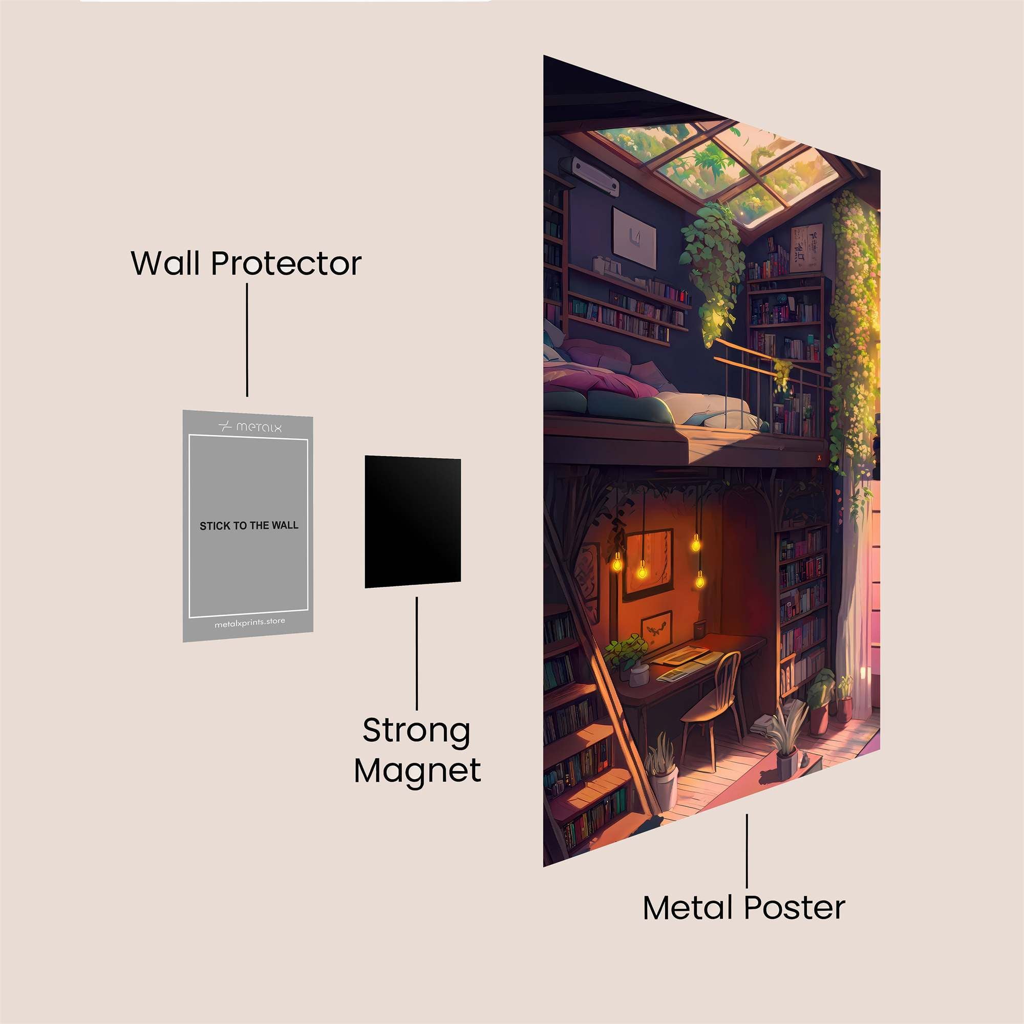 Library Serenity Safe Wall Magnetic / M