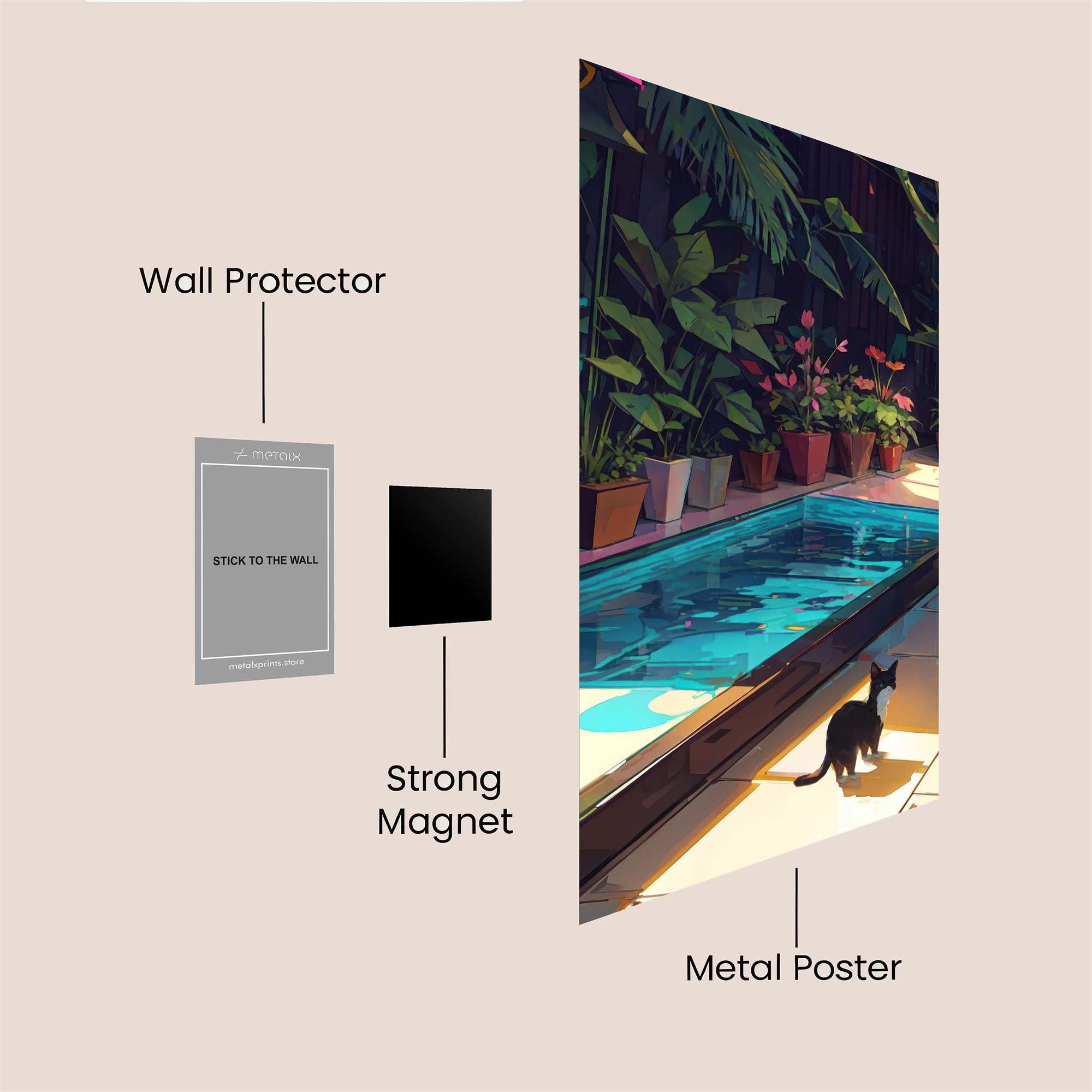 Cat Serenity Safe Wall Magnetic / M