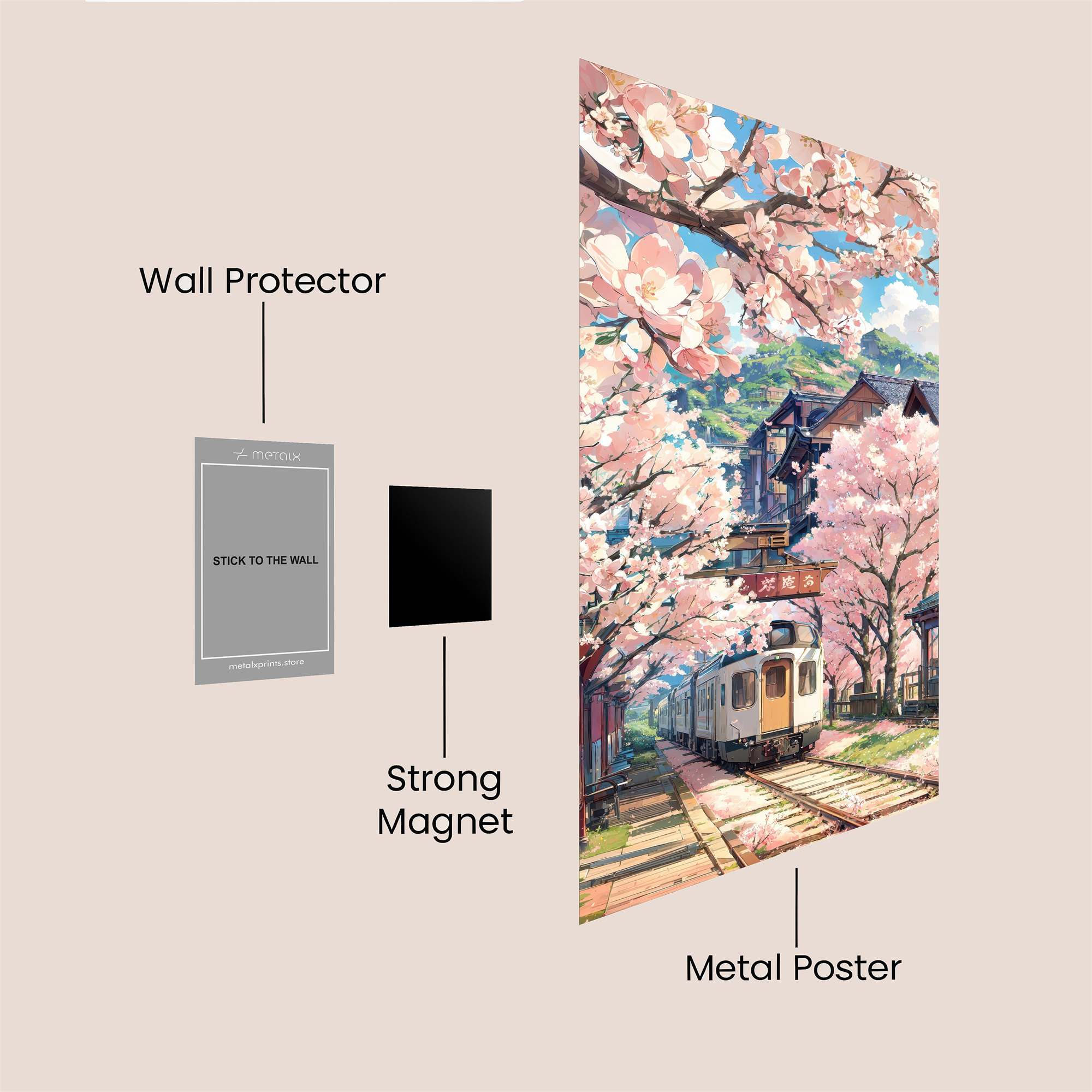 Cherry Serenity Safe Wall Magnetic / M