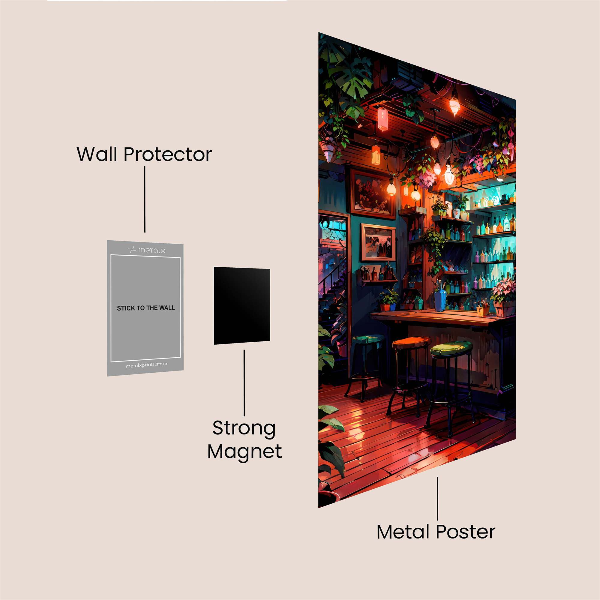 Neon Oasis Safe Wall Magnetic / M