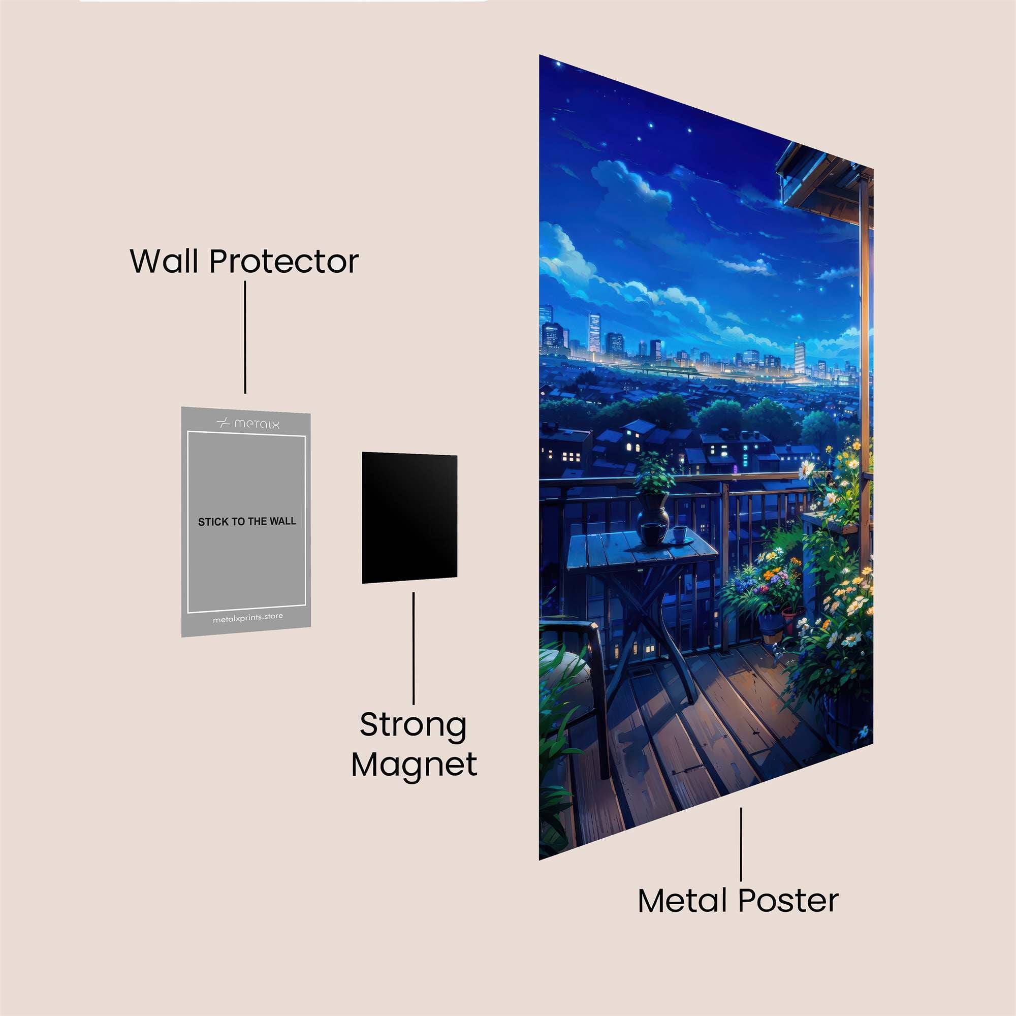 City Serenity Safe Wall Magnetic / M