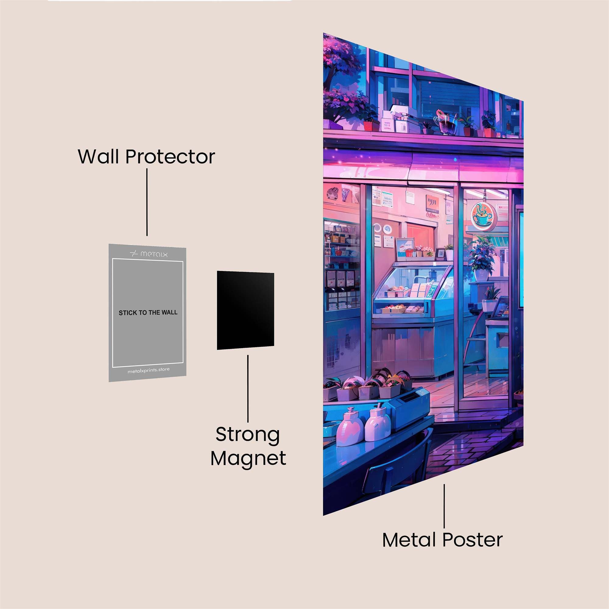 Cafe Dreamscape Safe Wall Magnetic / M