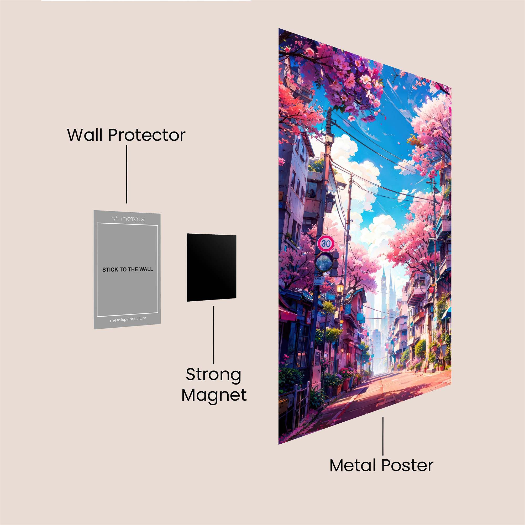 Sakura Serenity Safe Wall Magnetic / M