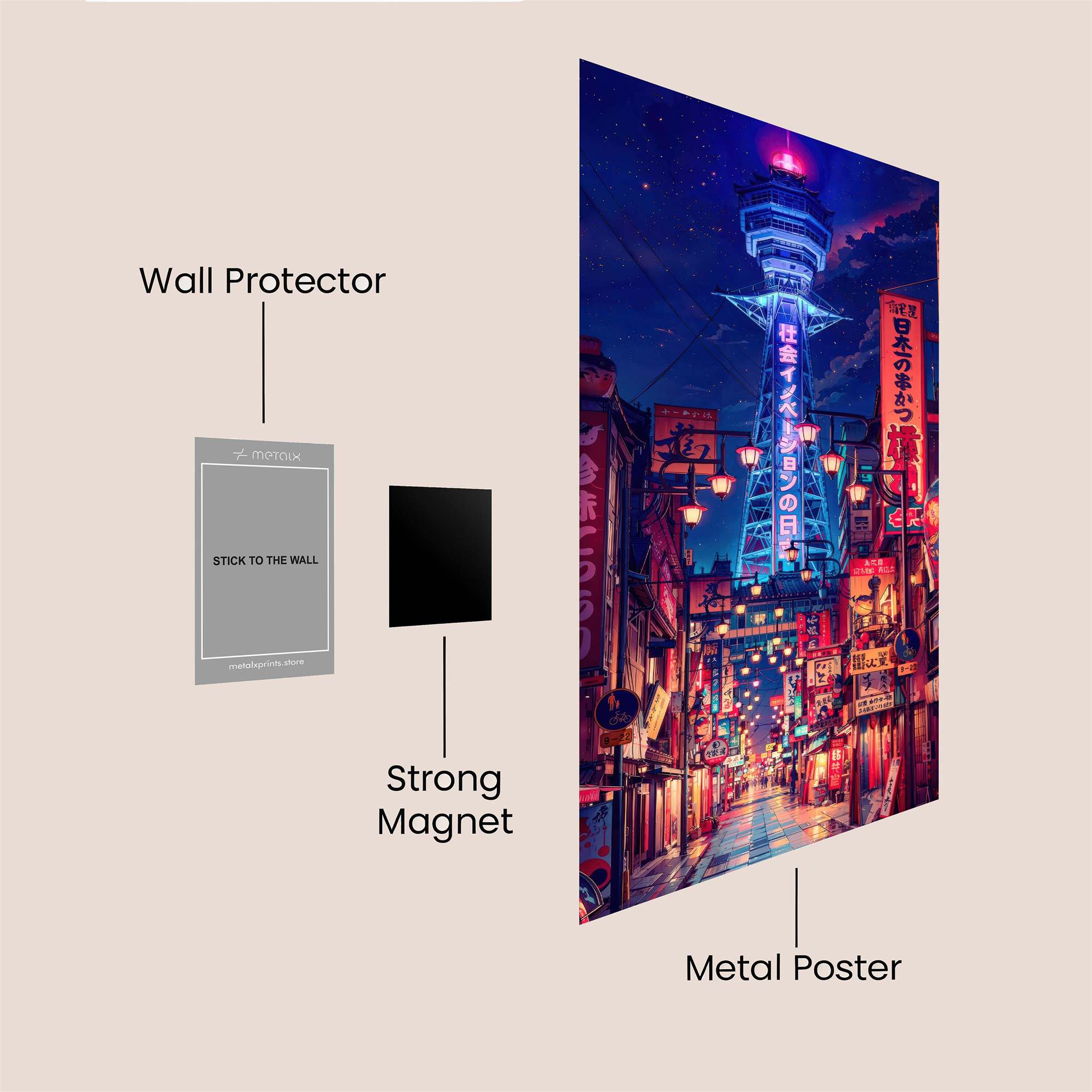 Tsutenkaku Dream Safe Wall Magnetic / M