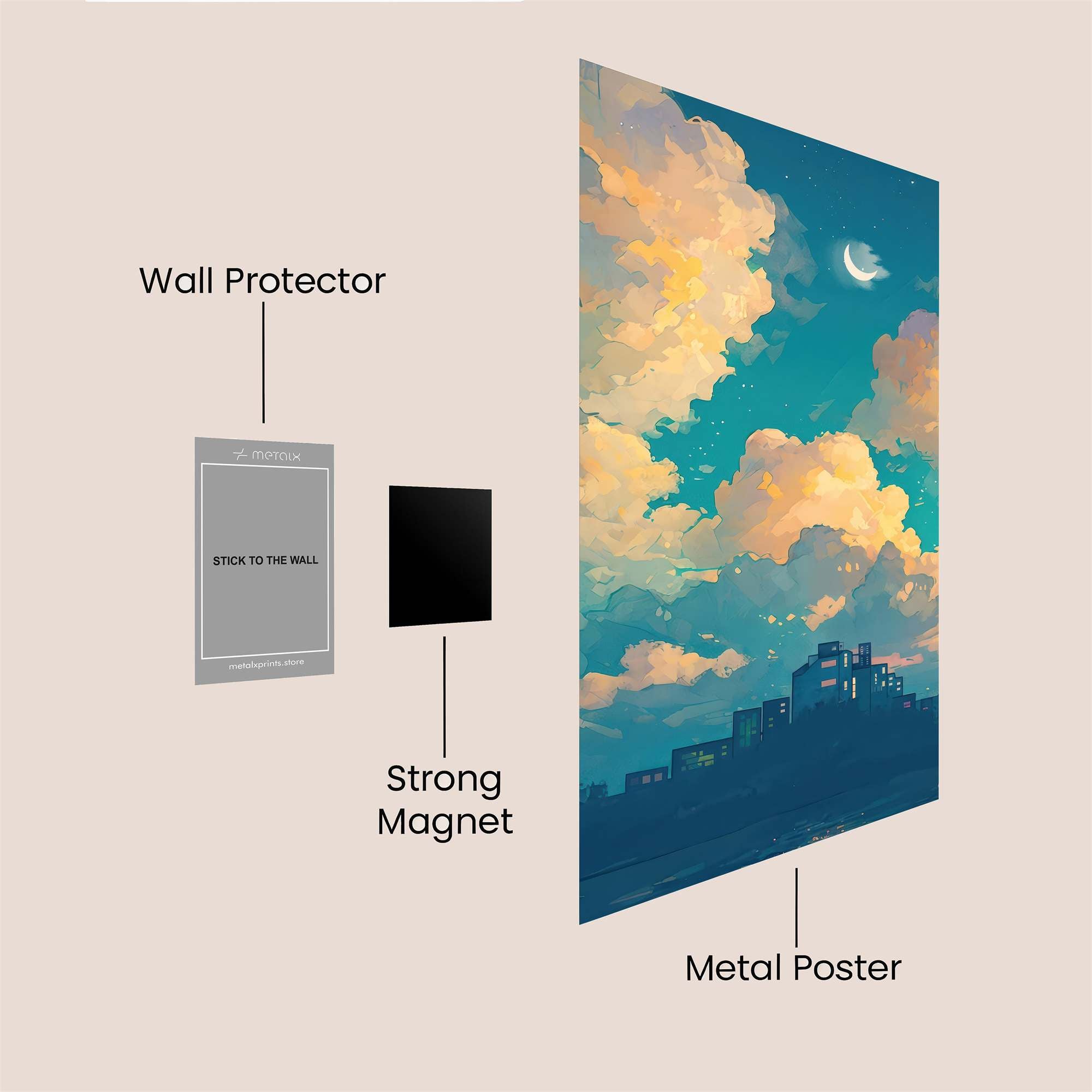 Moonlit Serenity Safe Wall Magnetic / M