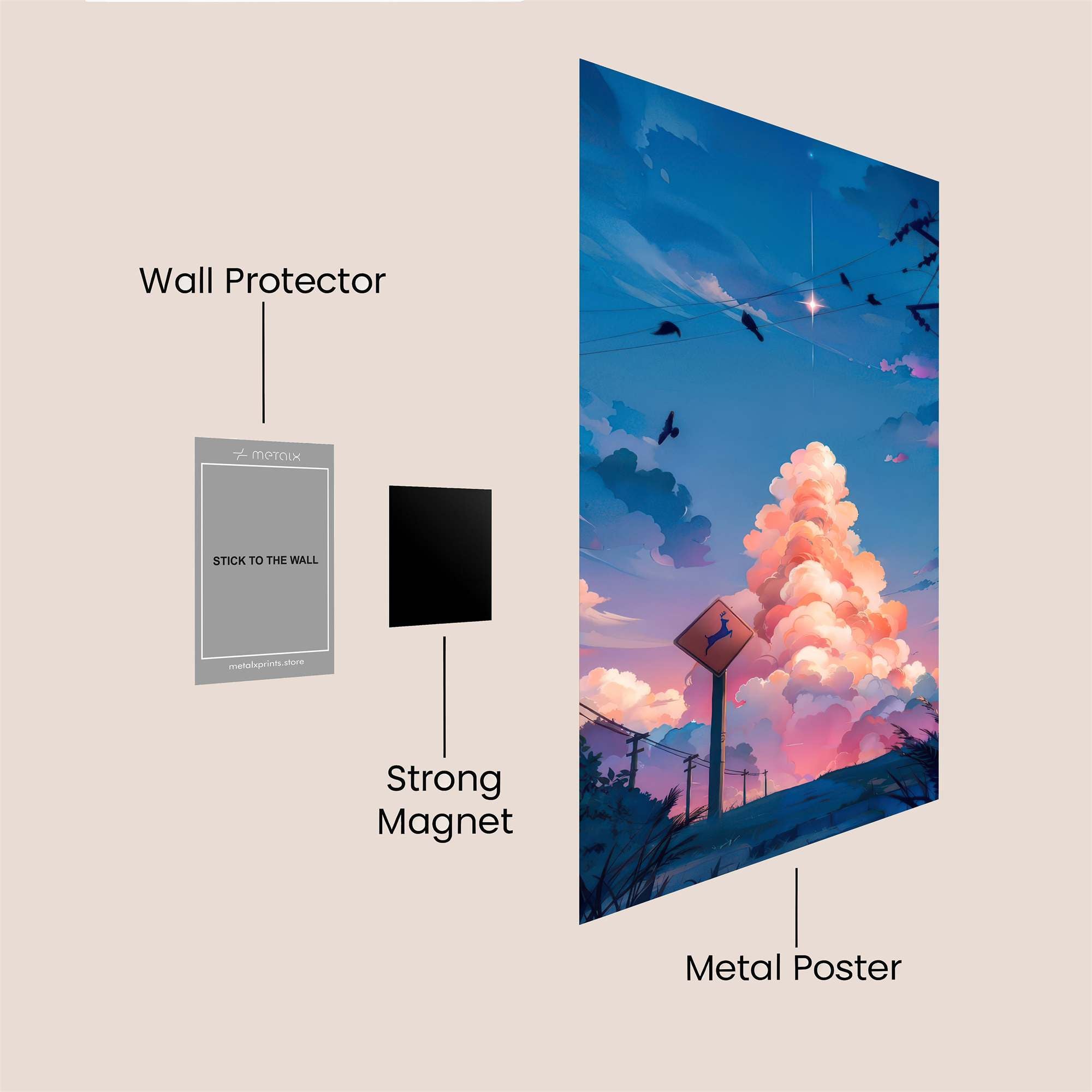 Cloudburst Dream Safe Wall Magnetic / M