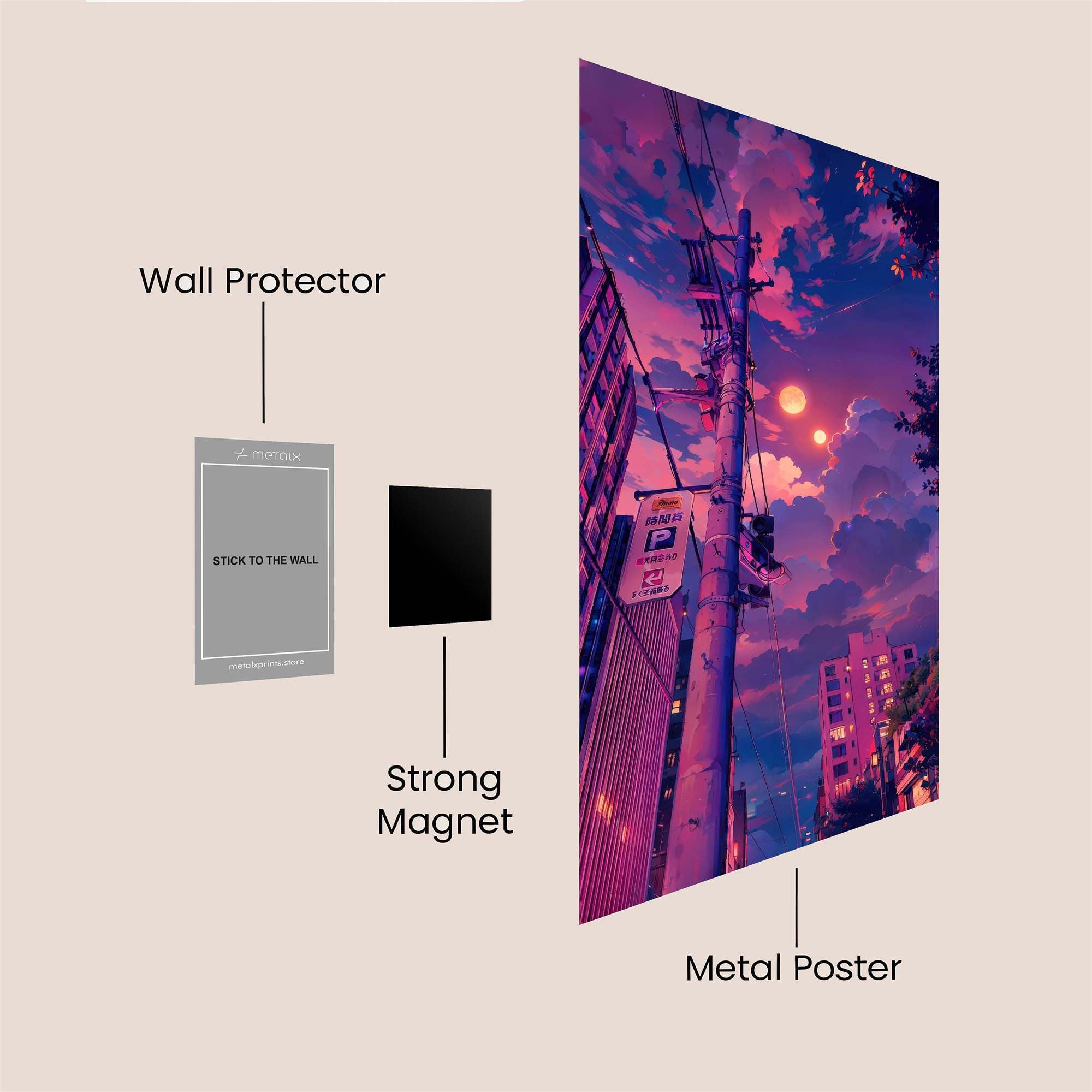 Urban Twilight Safe Wall Magnetic / M