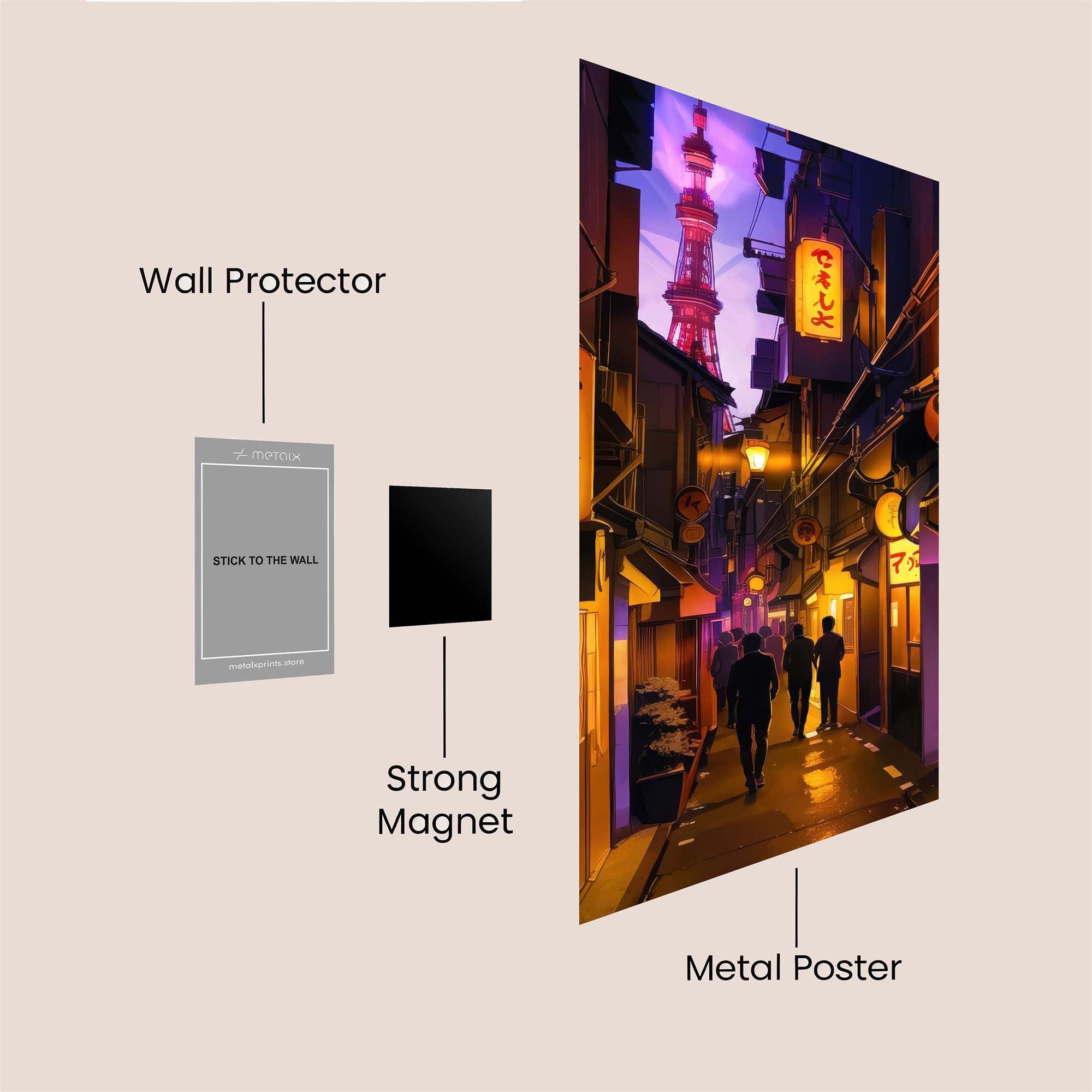 Tokyo Twilight Safe Wall Magnetic / M