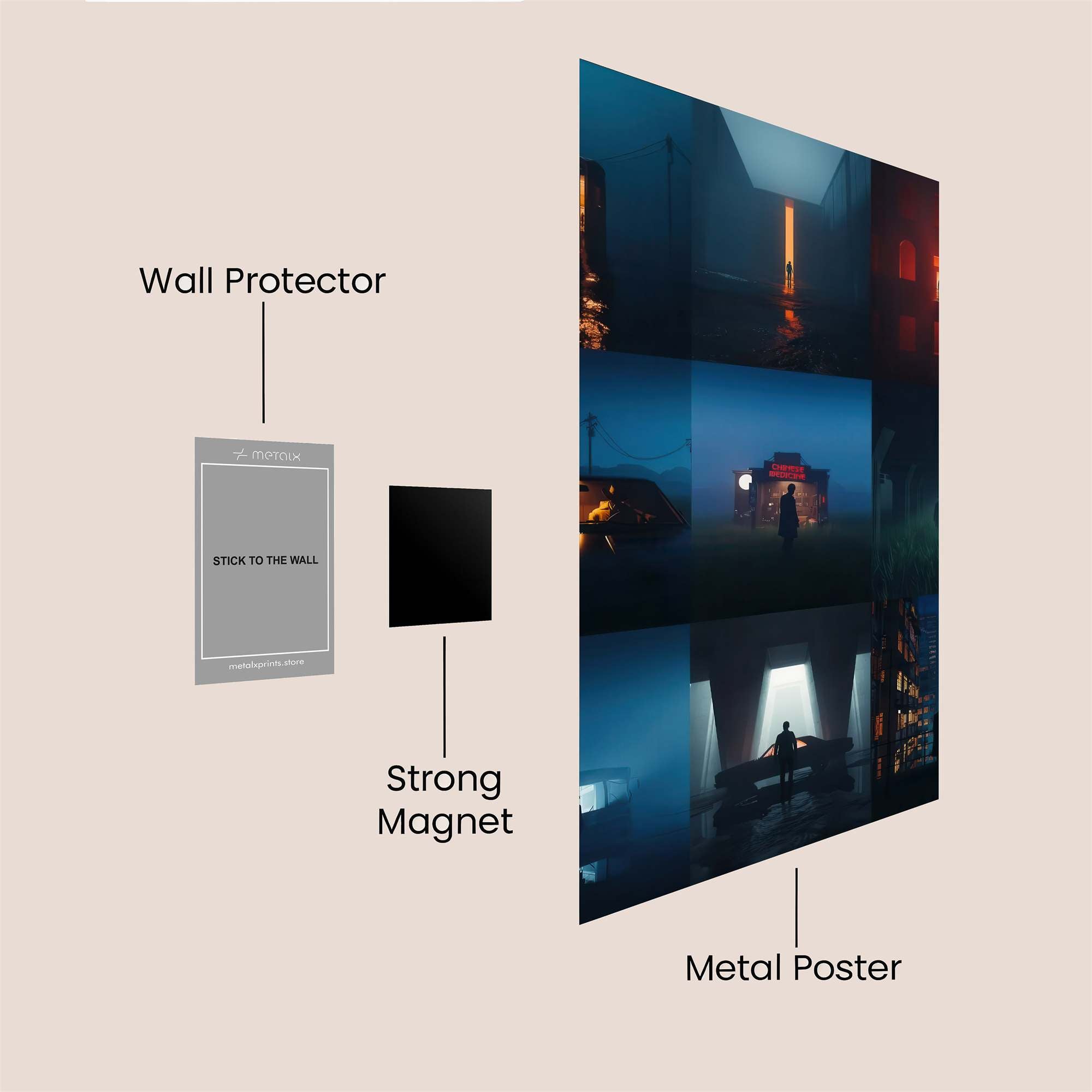 Portal Mystery Safe Wall Magnetic / M