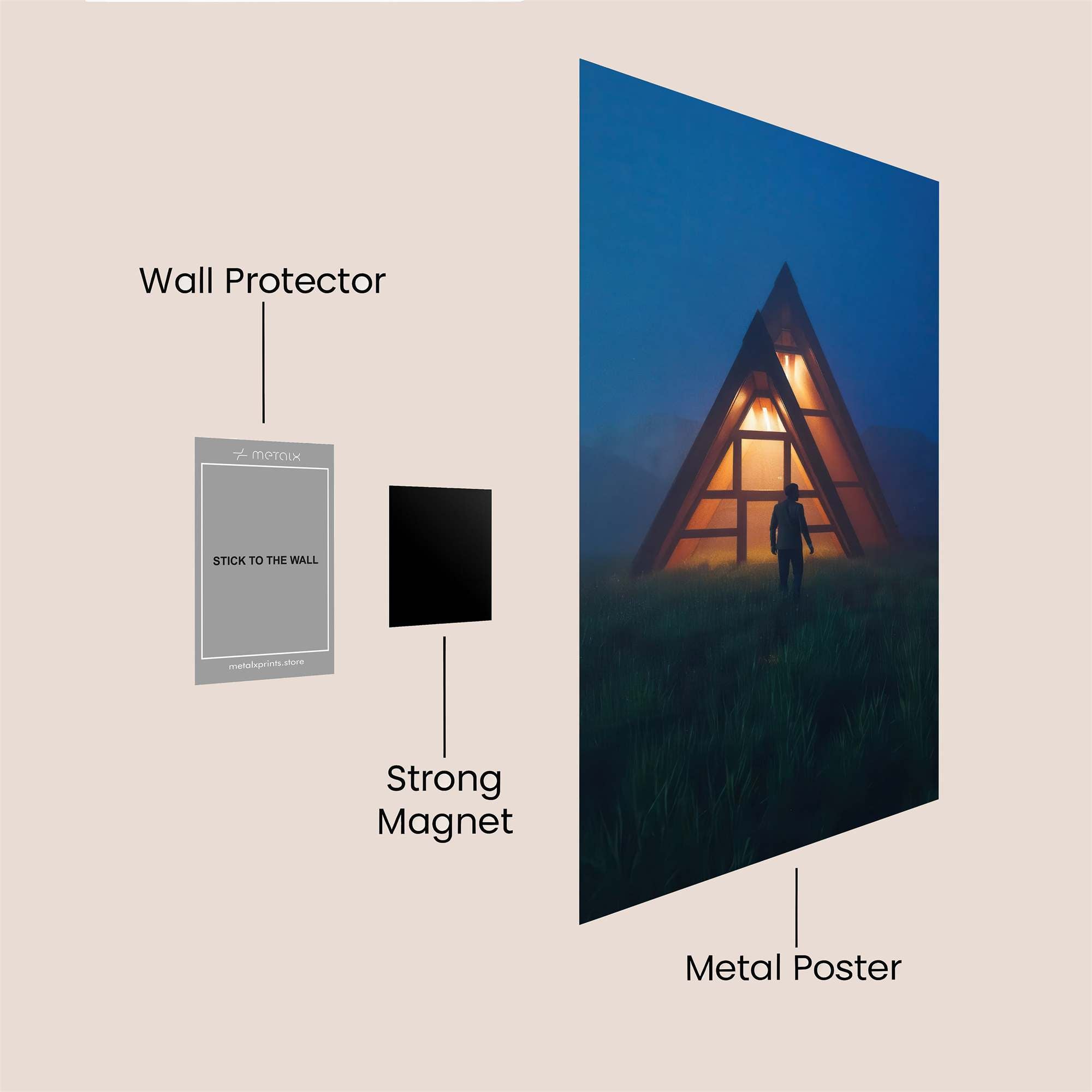 Cabin Solitude Safe Wall Magnetic / M