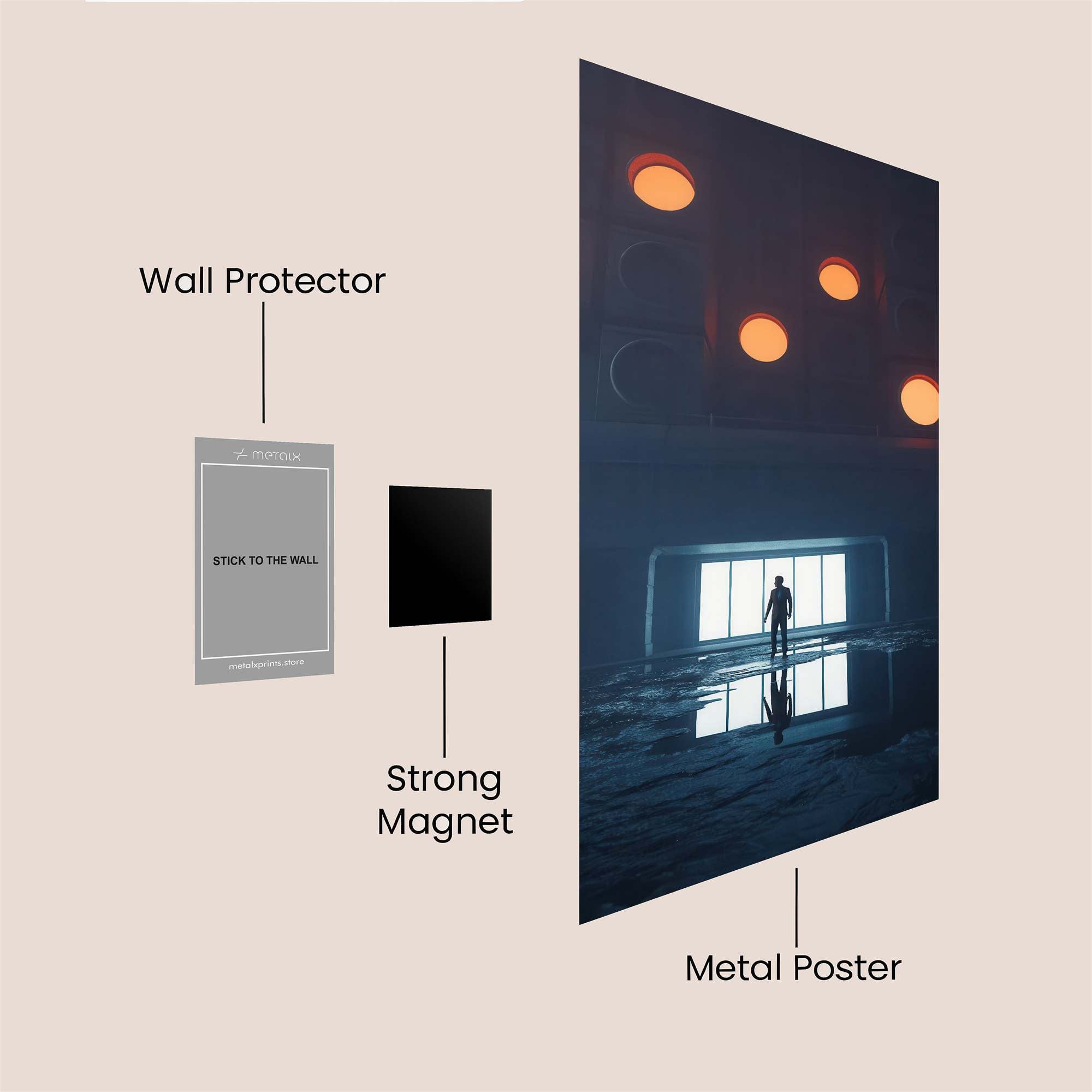 Silhouette Serenity Safe Wall Magnetic / M