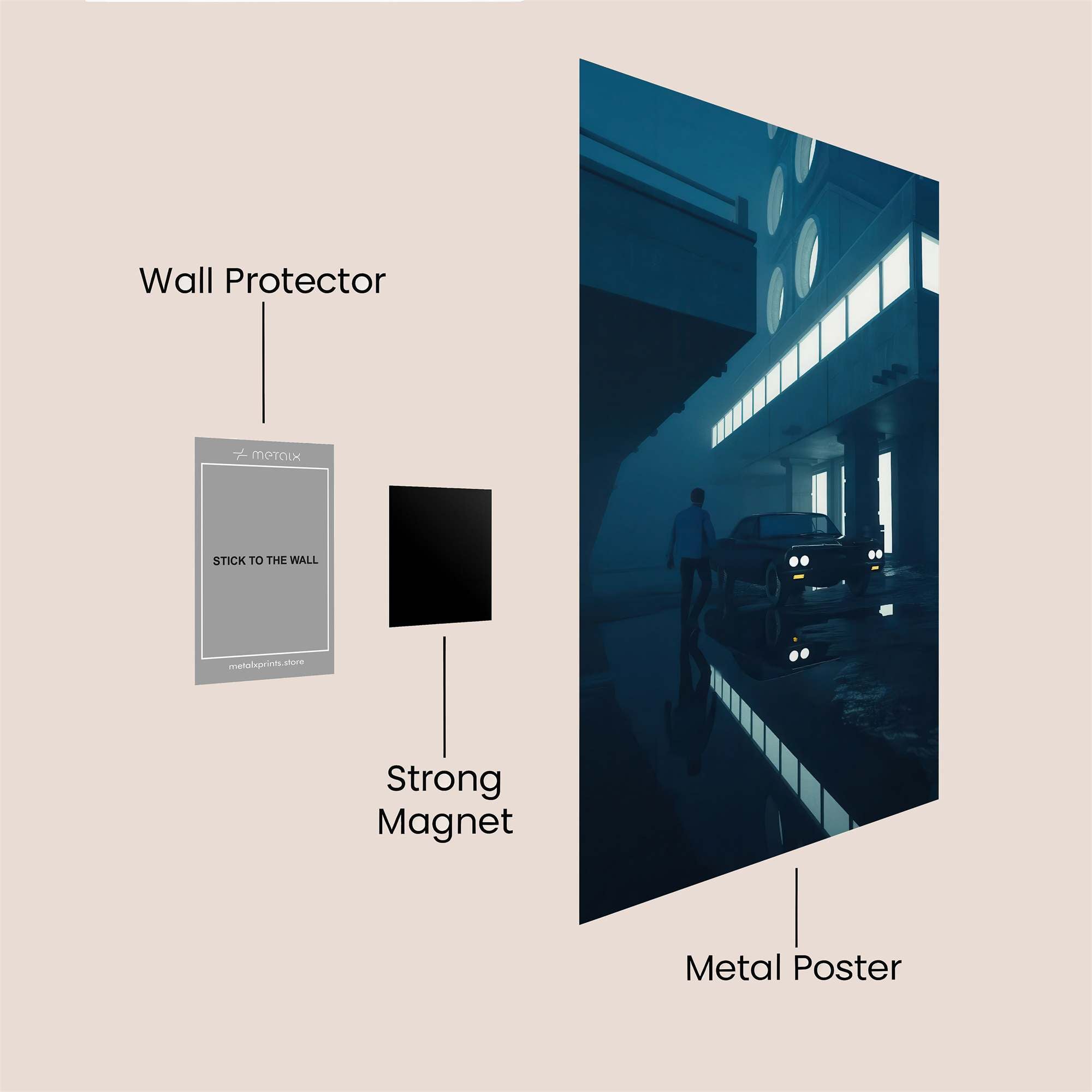 Neon Mystery Safe Wall Magnetic / M