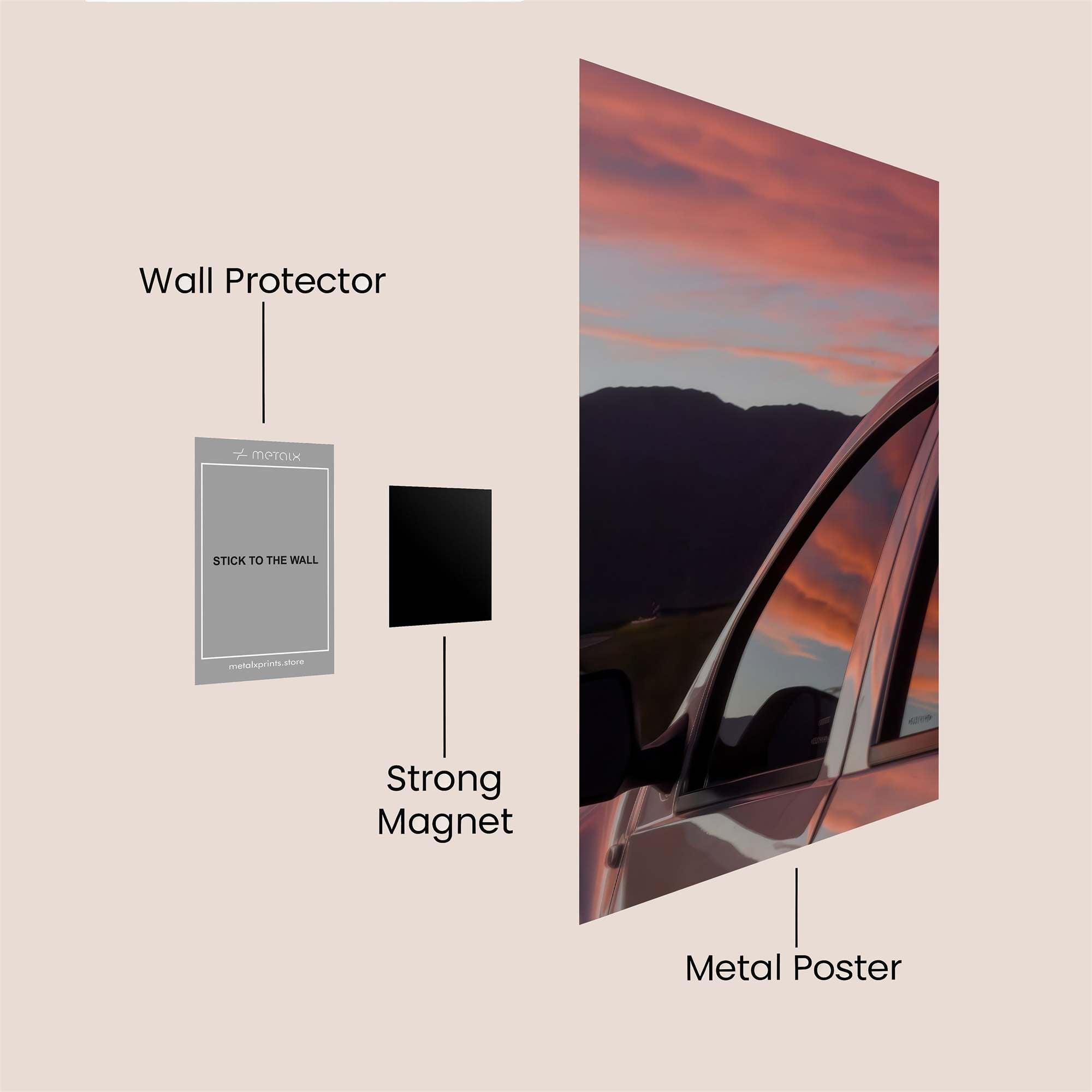 Sunset Serenity Safe Wall Magnetic / M