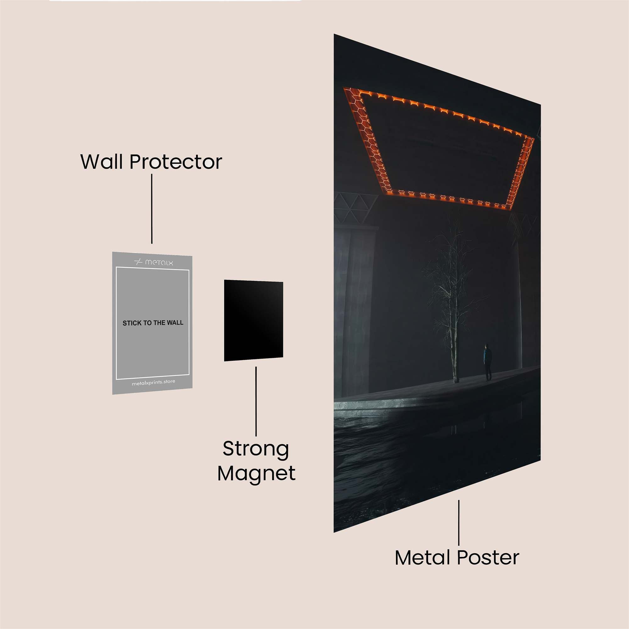 Tree Solitude Safe Wall Magnetic / M