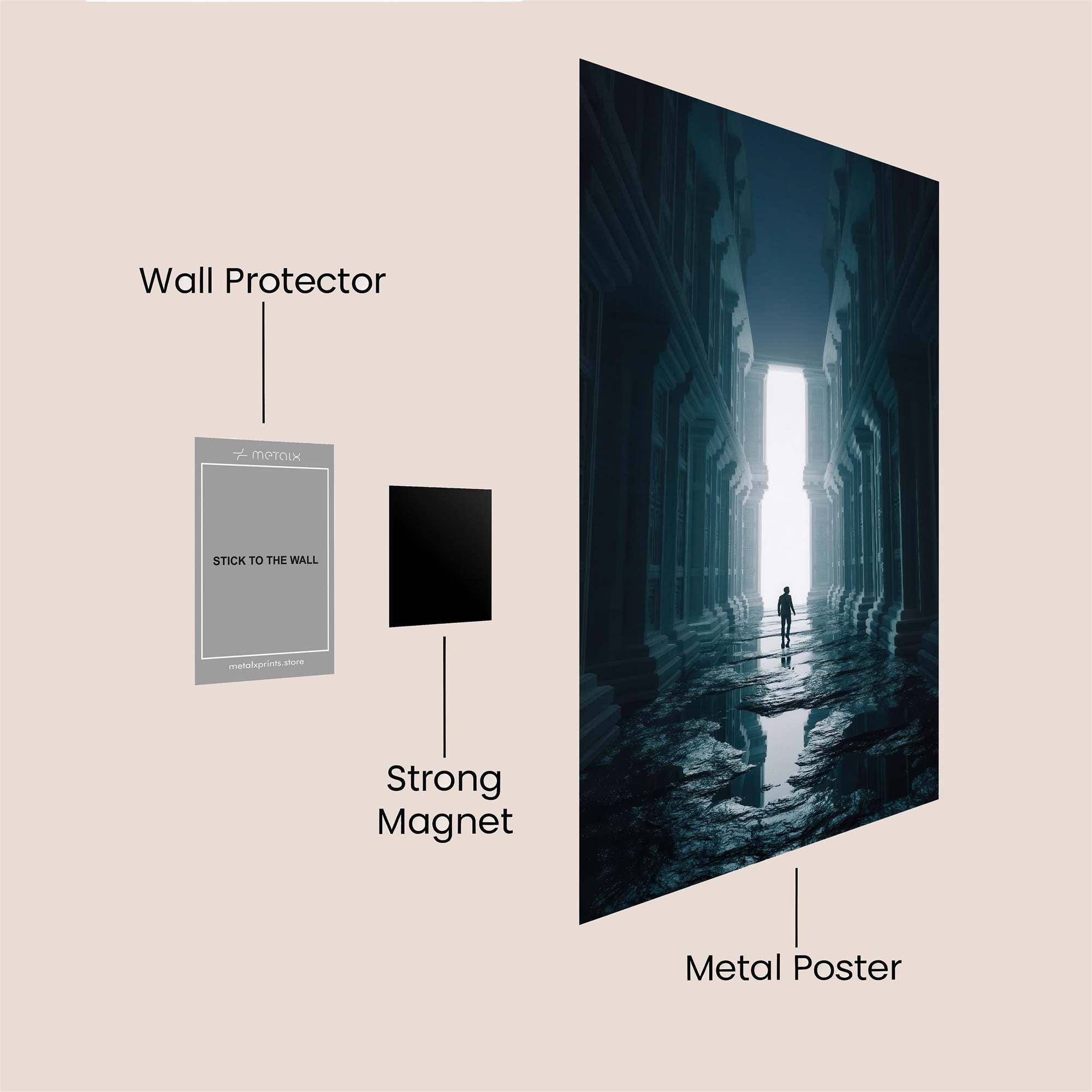 Temple Solitude Safe Wall Magnetic / M