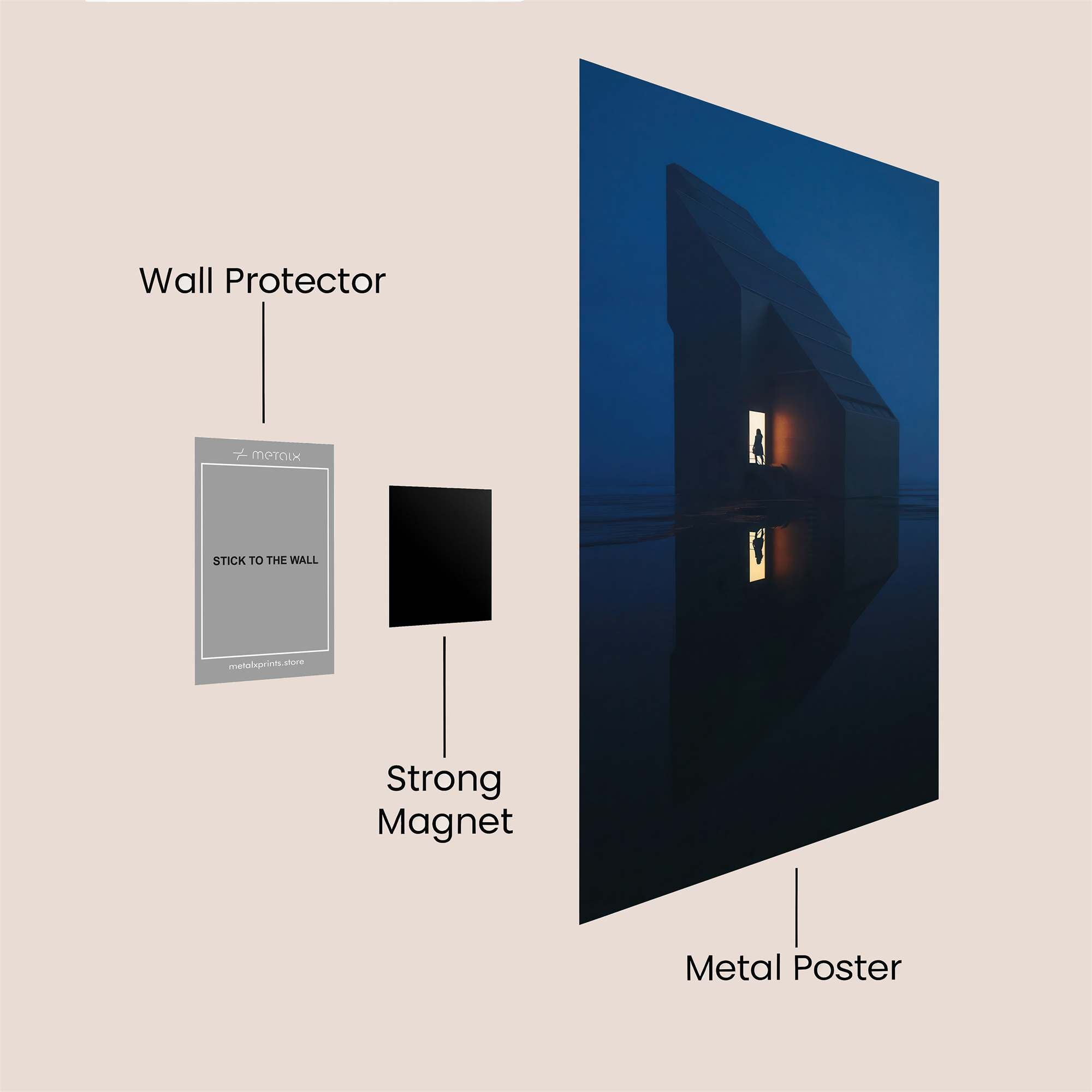 Cabin Solitude Safe Wall Magnetic / M