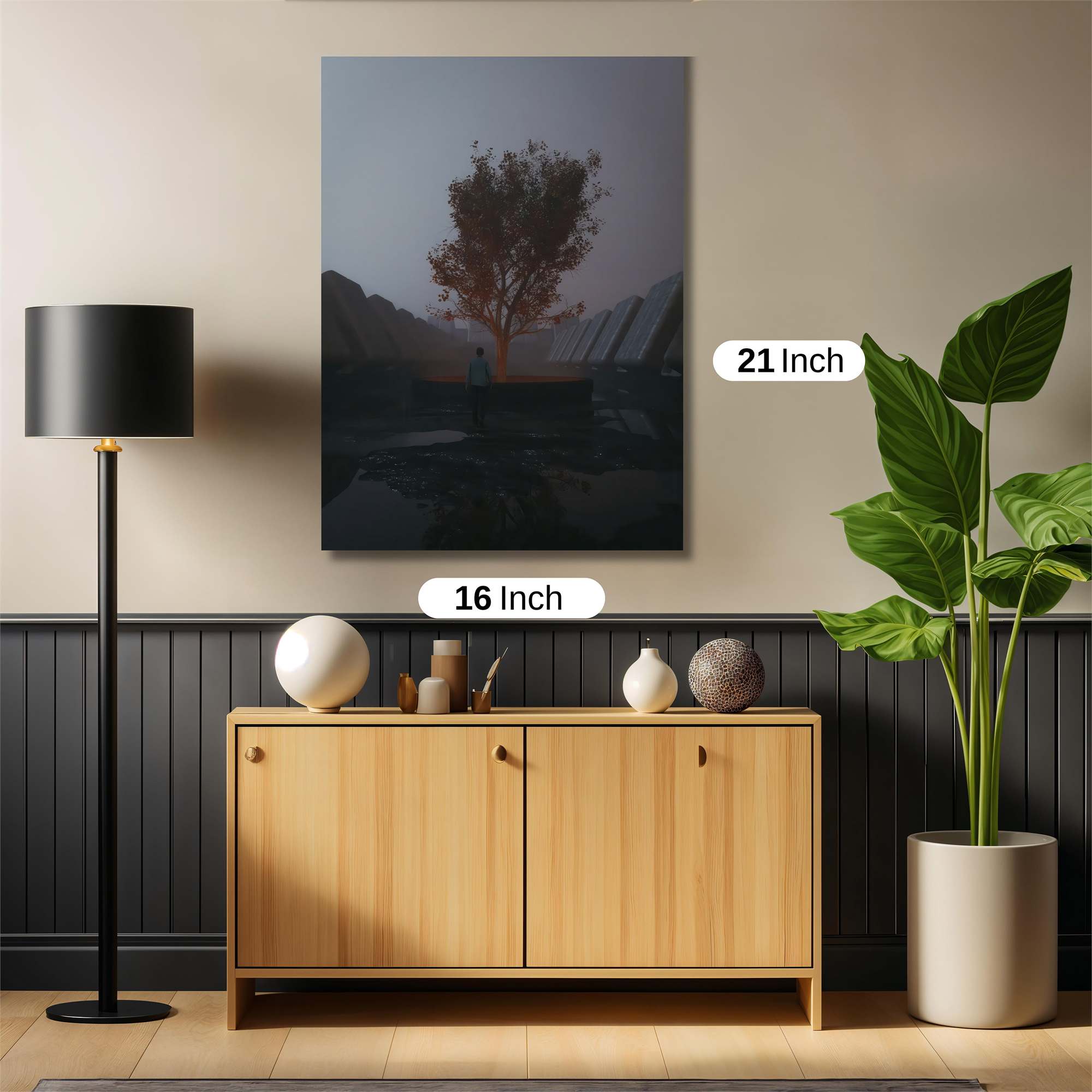 Tree Solitude Safe Wall Magnetic / M