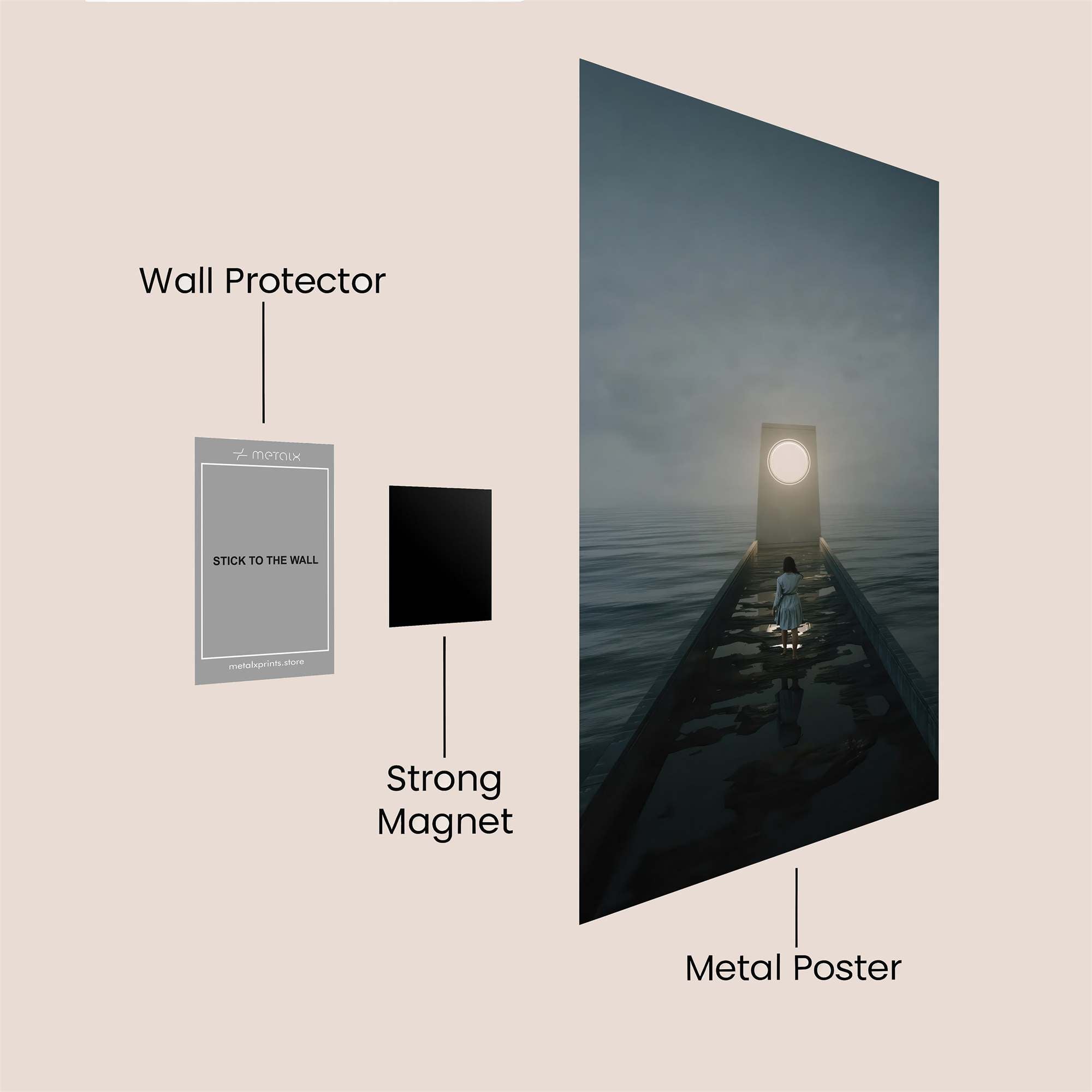 Moonlit Solitude Safe Wall Magnetic / M