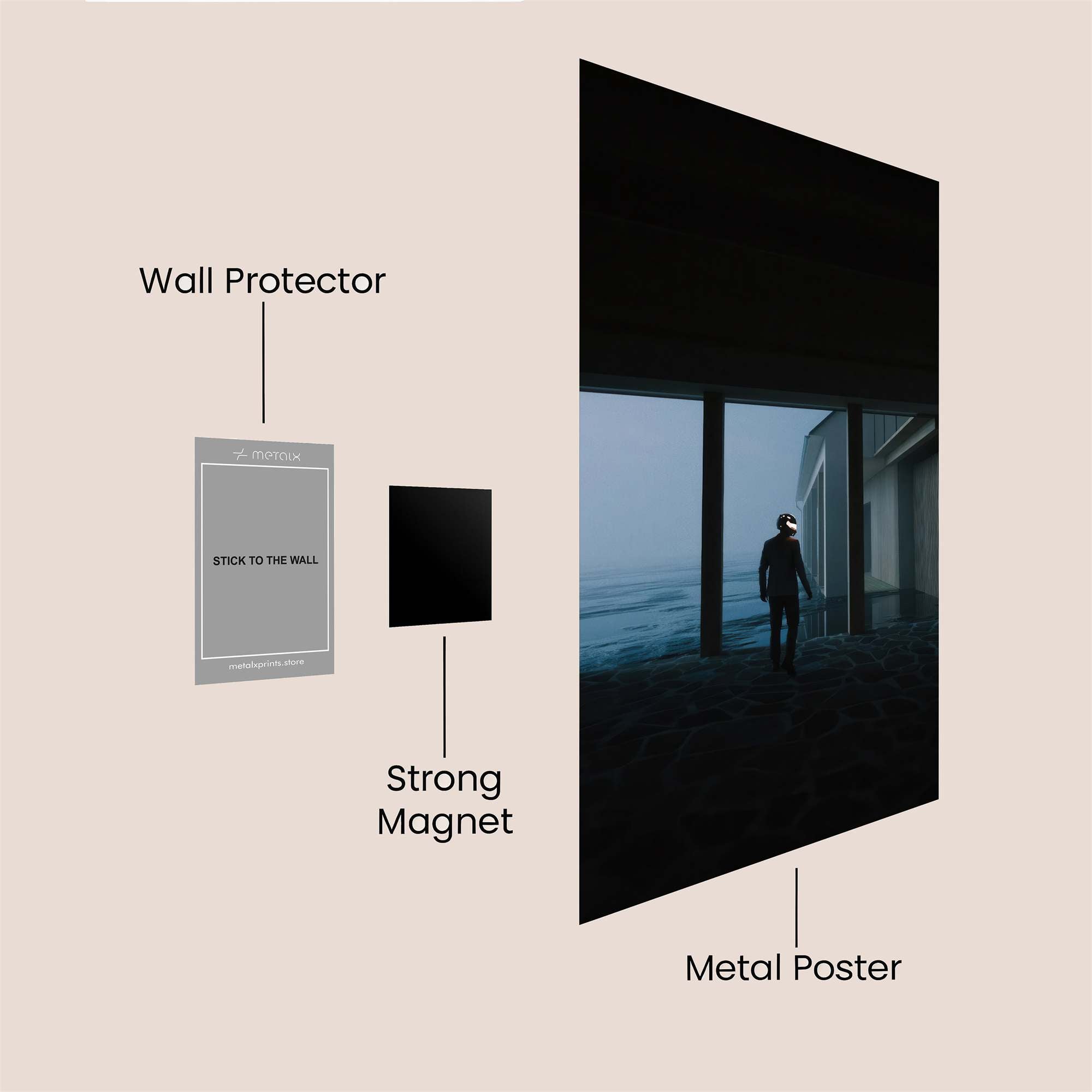 Silhouette Serenity Safe Wall Magnetic / M