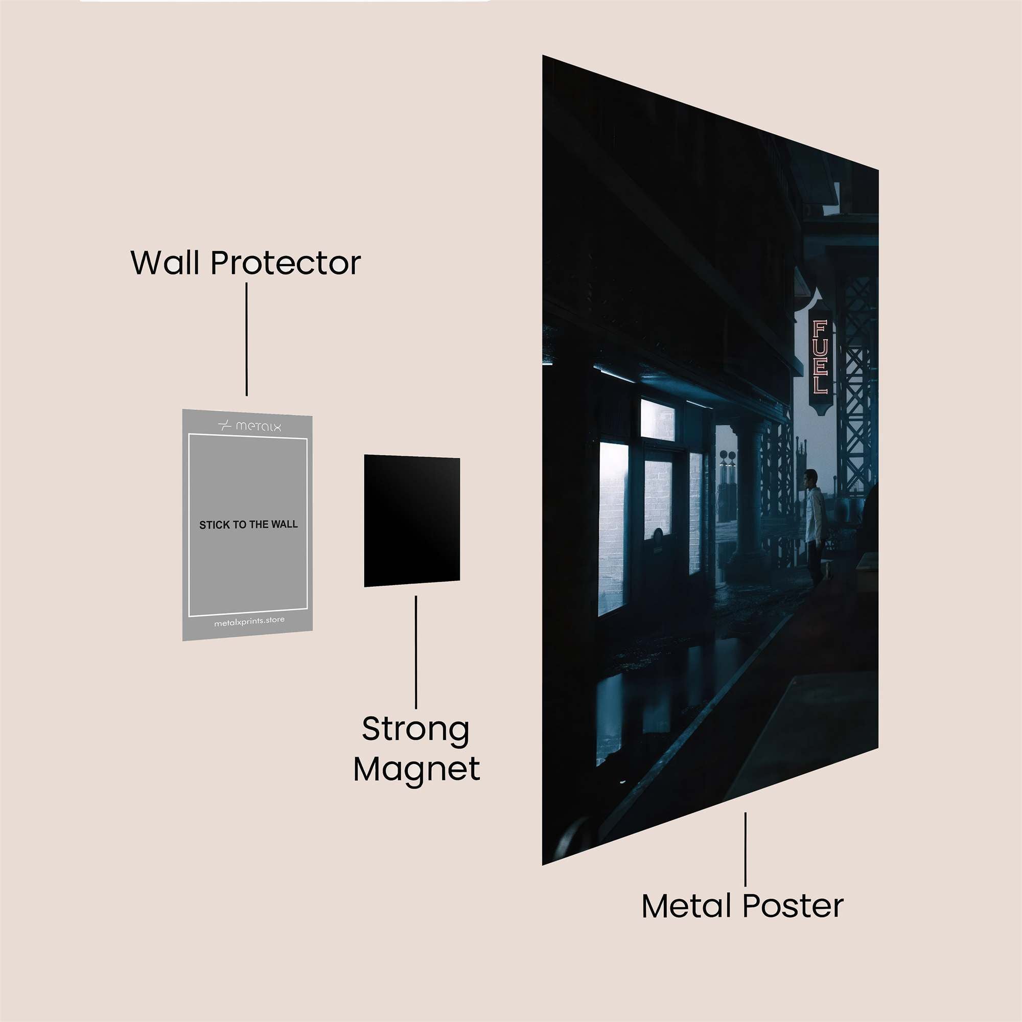 Neon Gloom Safe Wall Magnetic / M