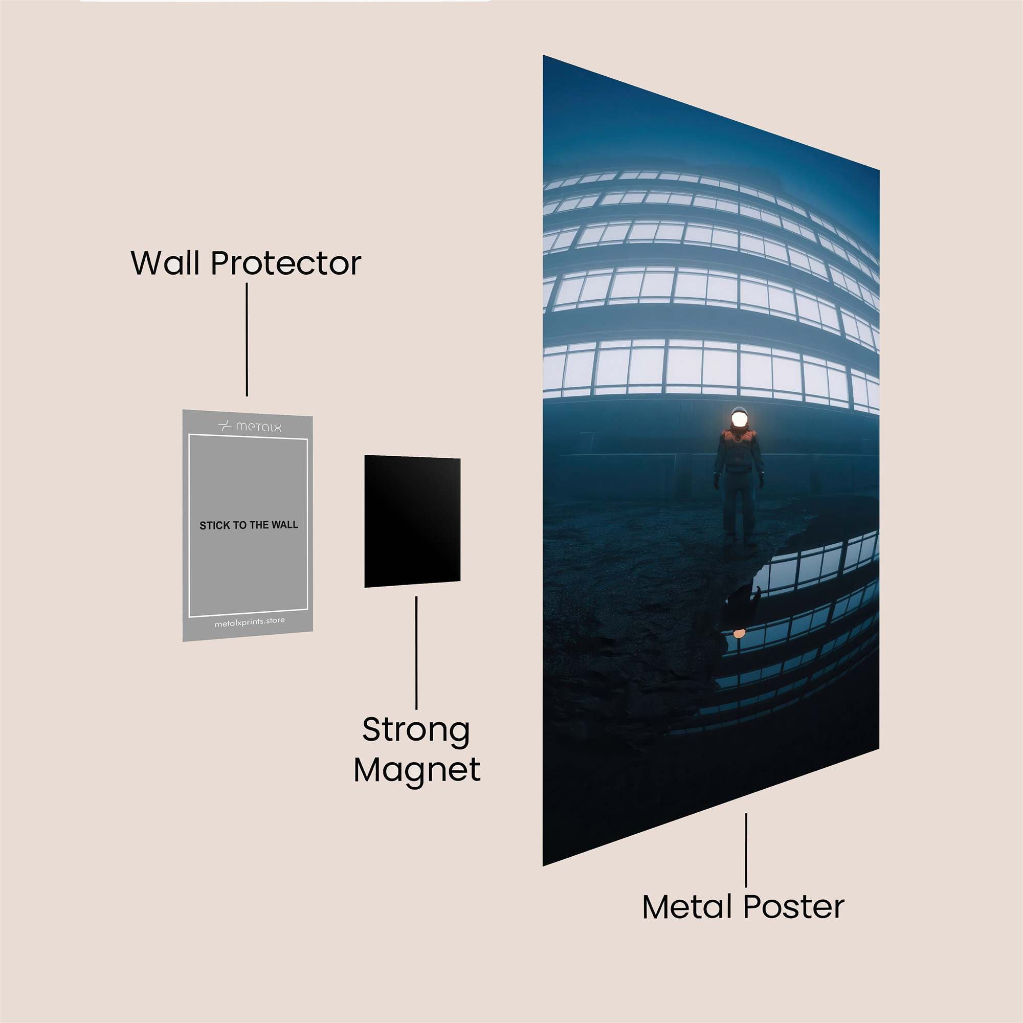 Astronaut Enigma Safe Wall Magnetic / M