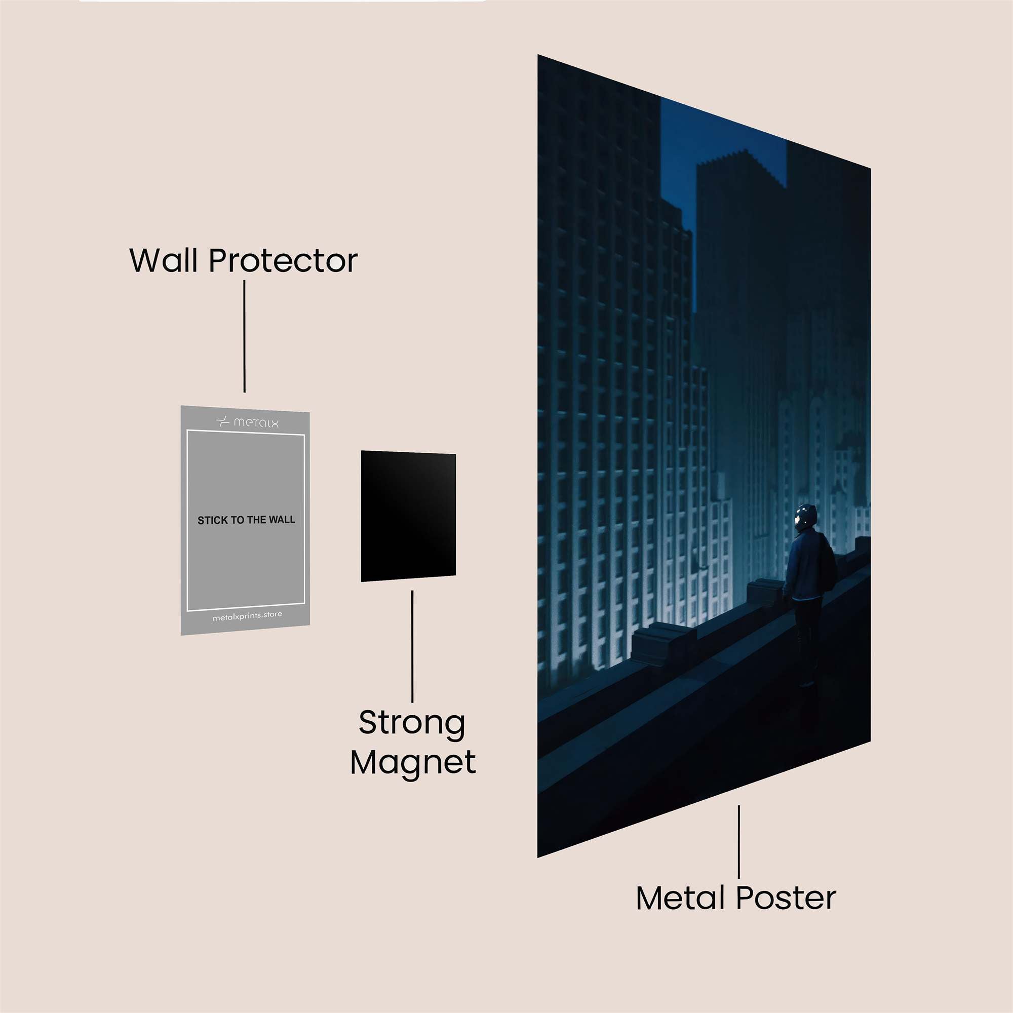 Skyline Solitude Safe Wall Magnetic / M