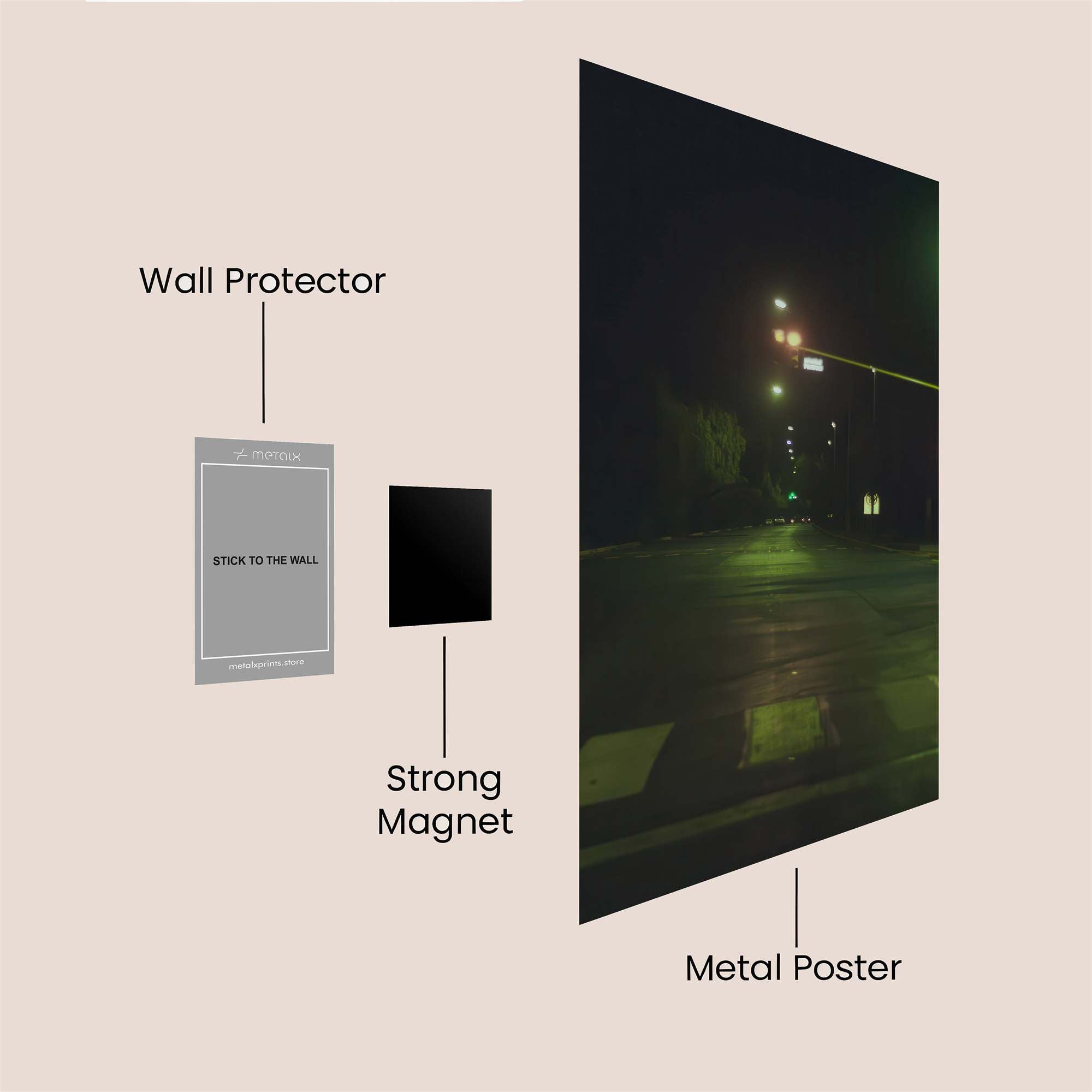 Street Solitude Safe Wall Magnetic / M