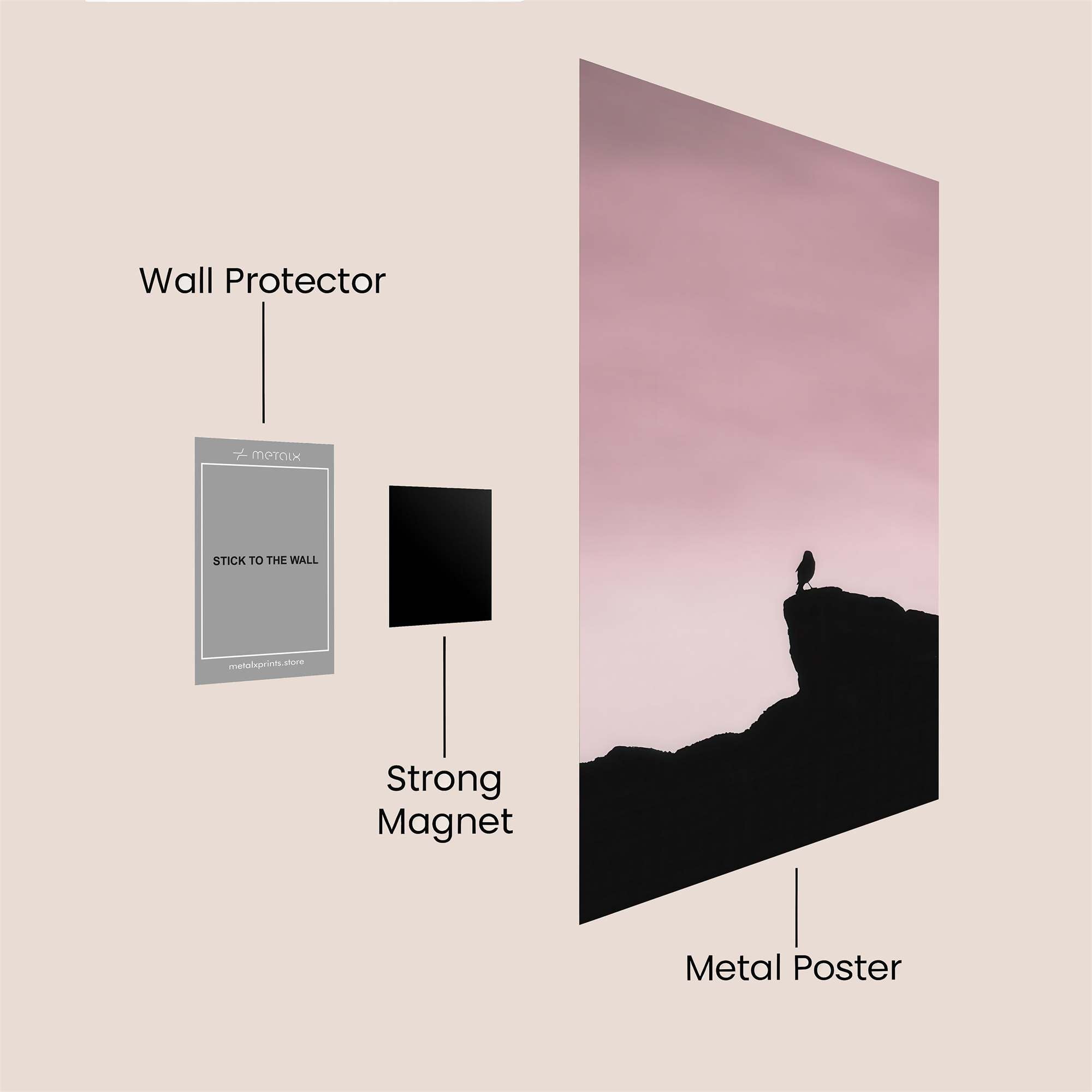 Raven Solitude Safe Wall Magnetic / M