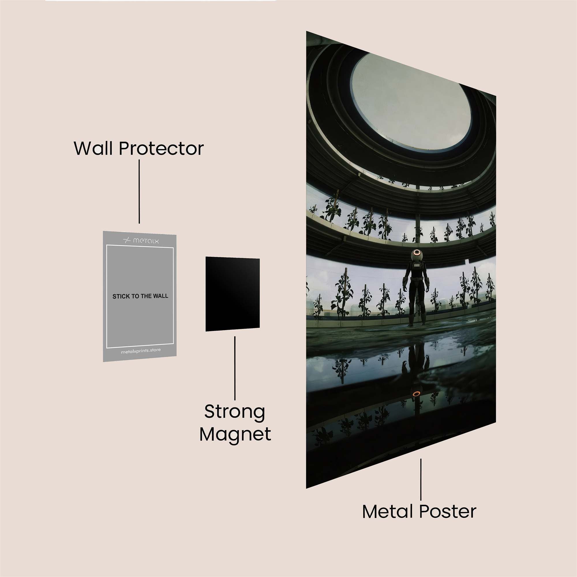 Astronaut Serene Safe Wall Magnetic / M