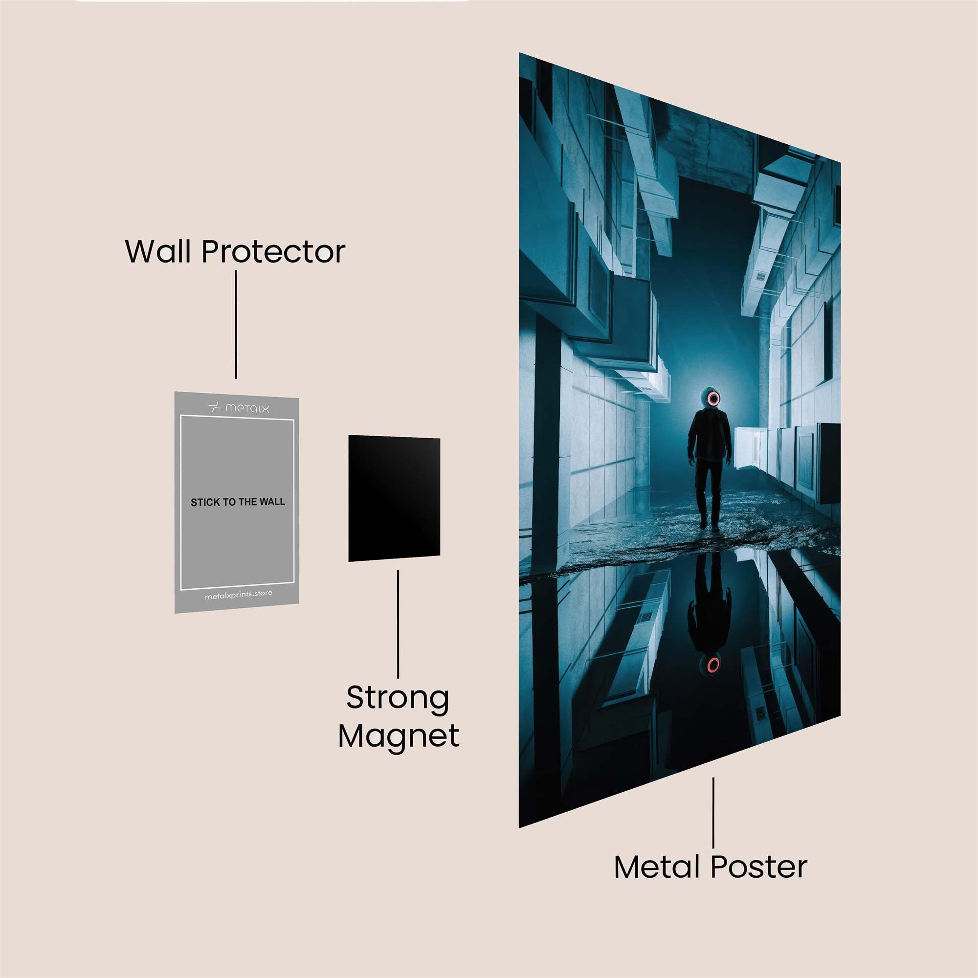 Neon Solitude Safe Wall Magnetic / M