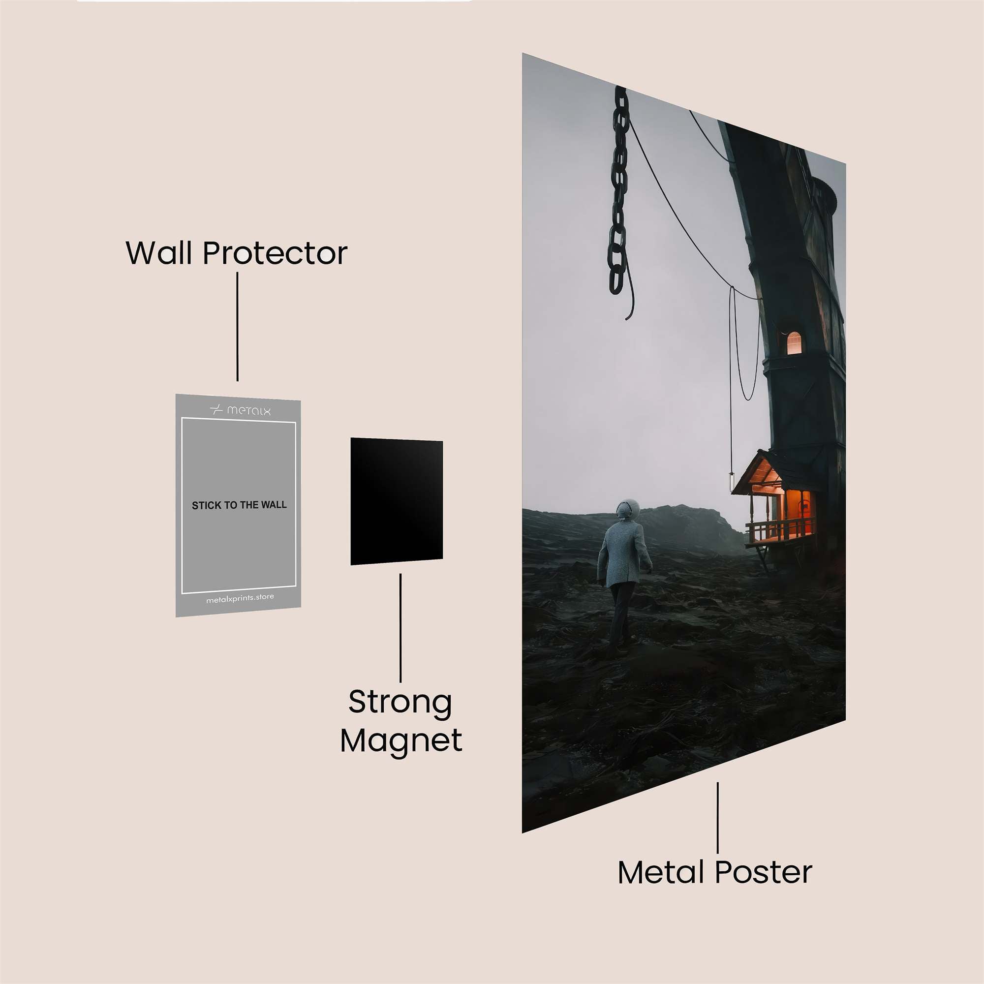 Tower Gloom Safe Wall Magnetic / M