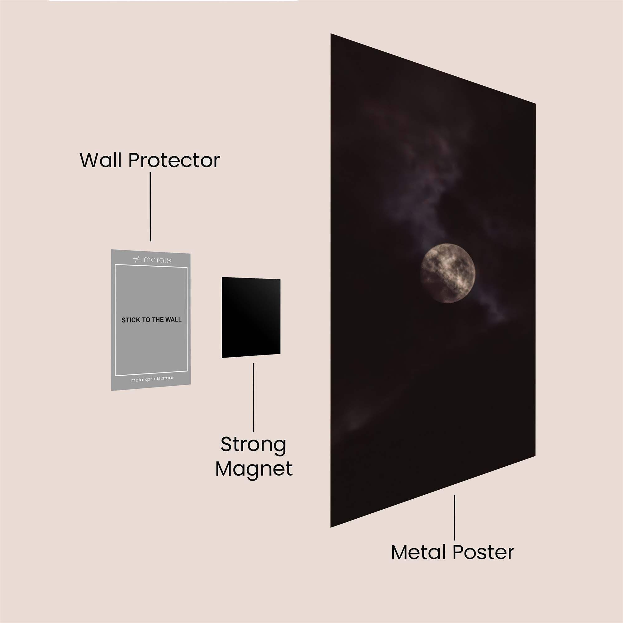 Moon Whisper Safe Wall Magnetic / M