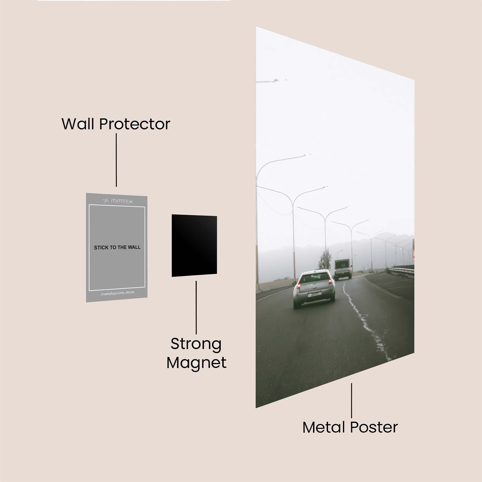 Foggy Journey Safe Wall Magnetic / M