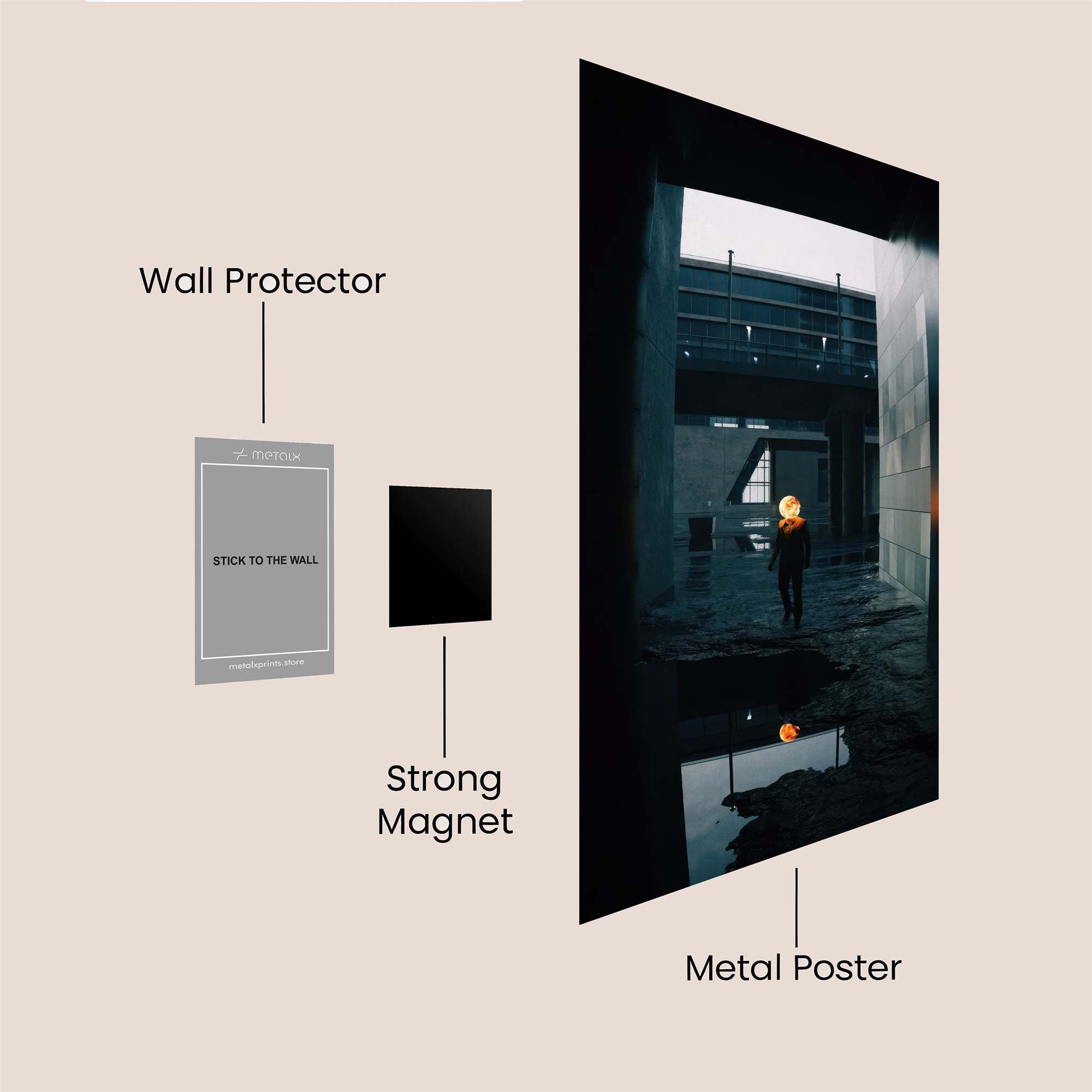Mystery Glow Safe Wall Magnetic / M