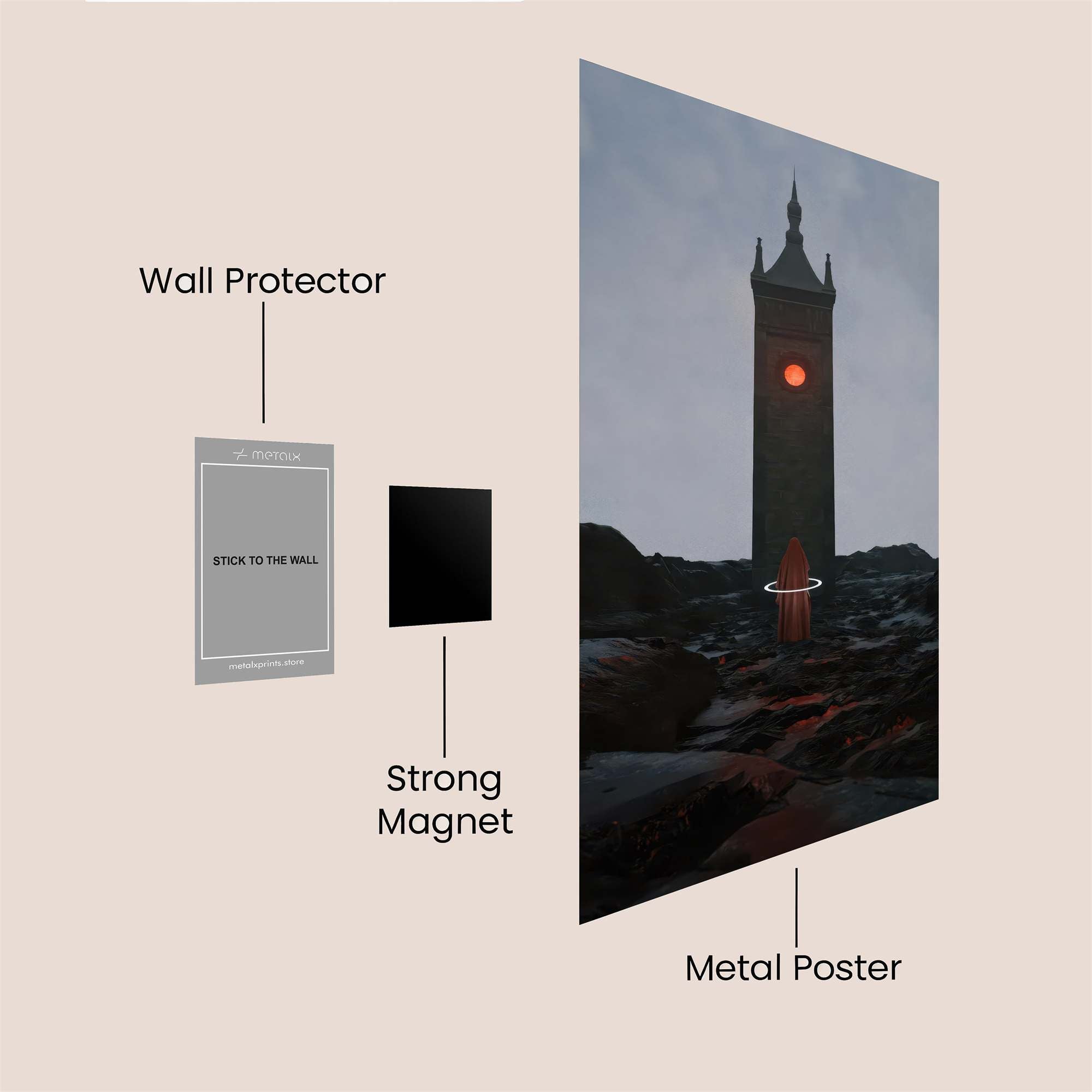 Tower Gloom Safe Wall Magnetic / M