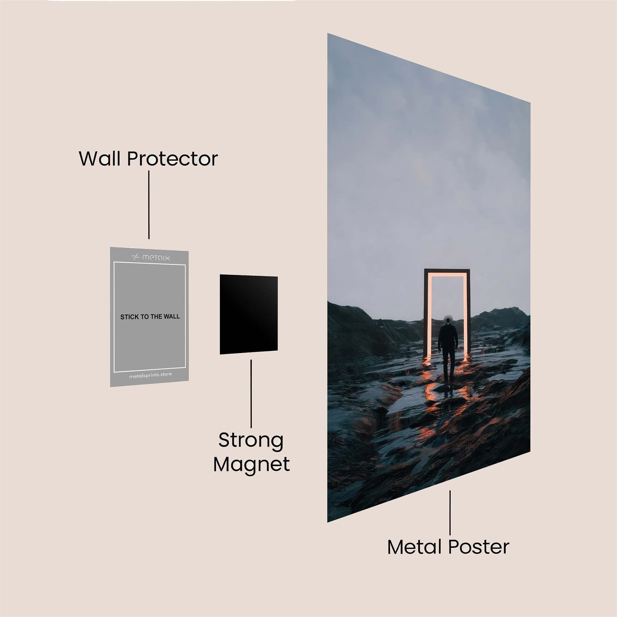 Portal Serene Safe Wall Magnetic / M