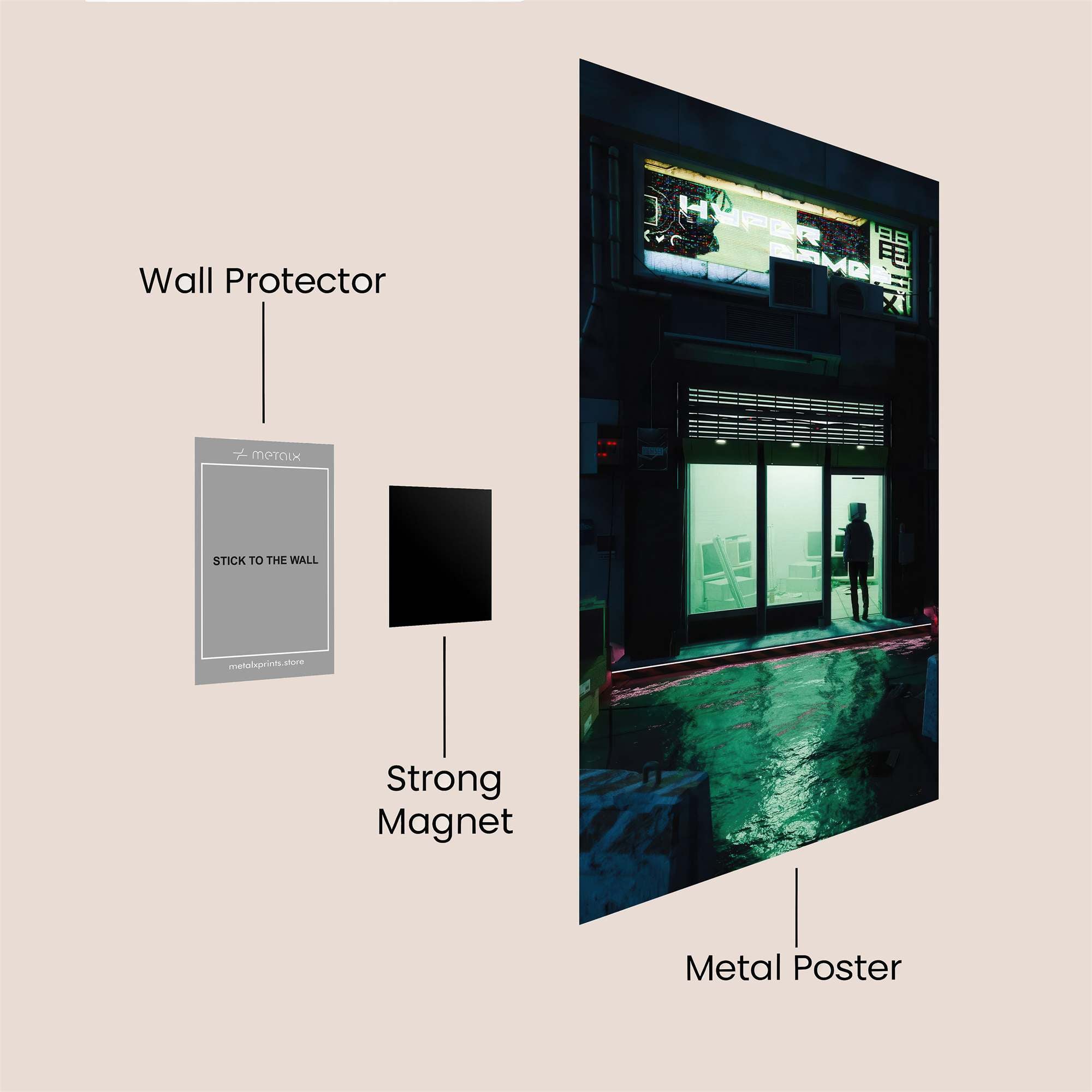 Neon Mystery Safe Wall Magnetic / M