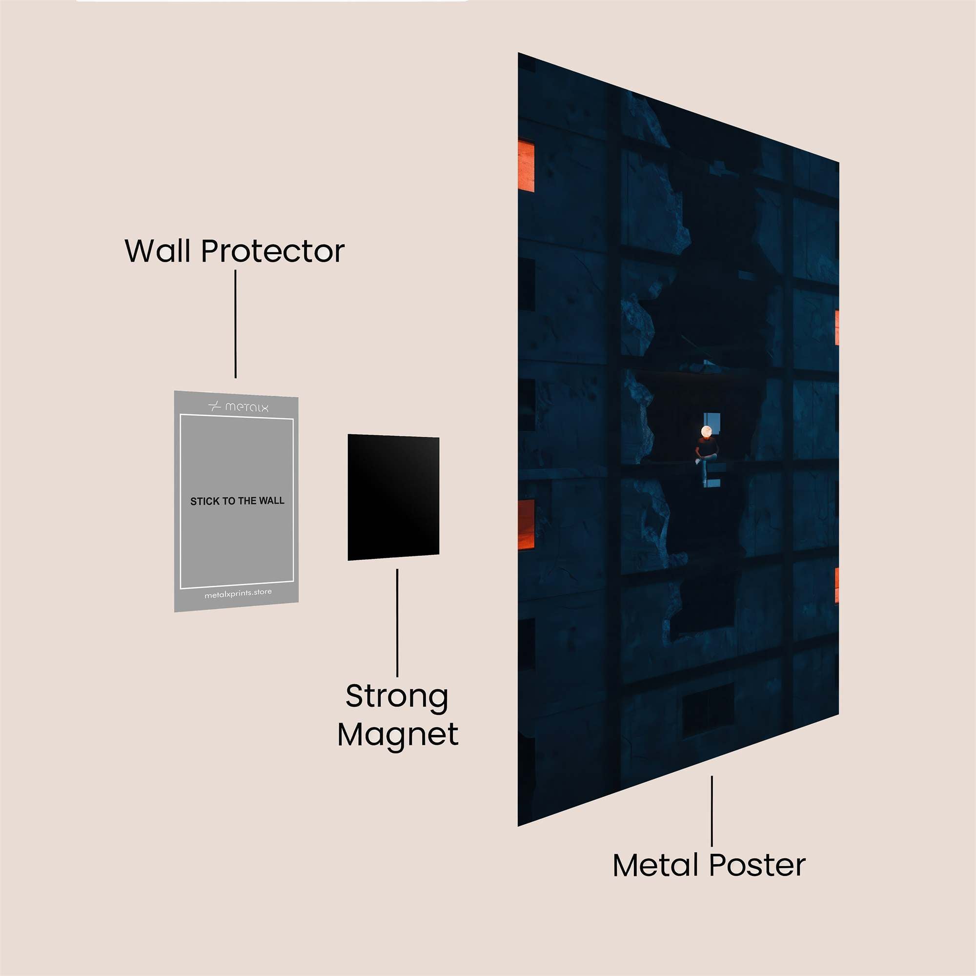 Solitary Glow Safe Wall Magnetic / M