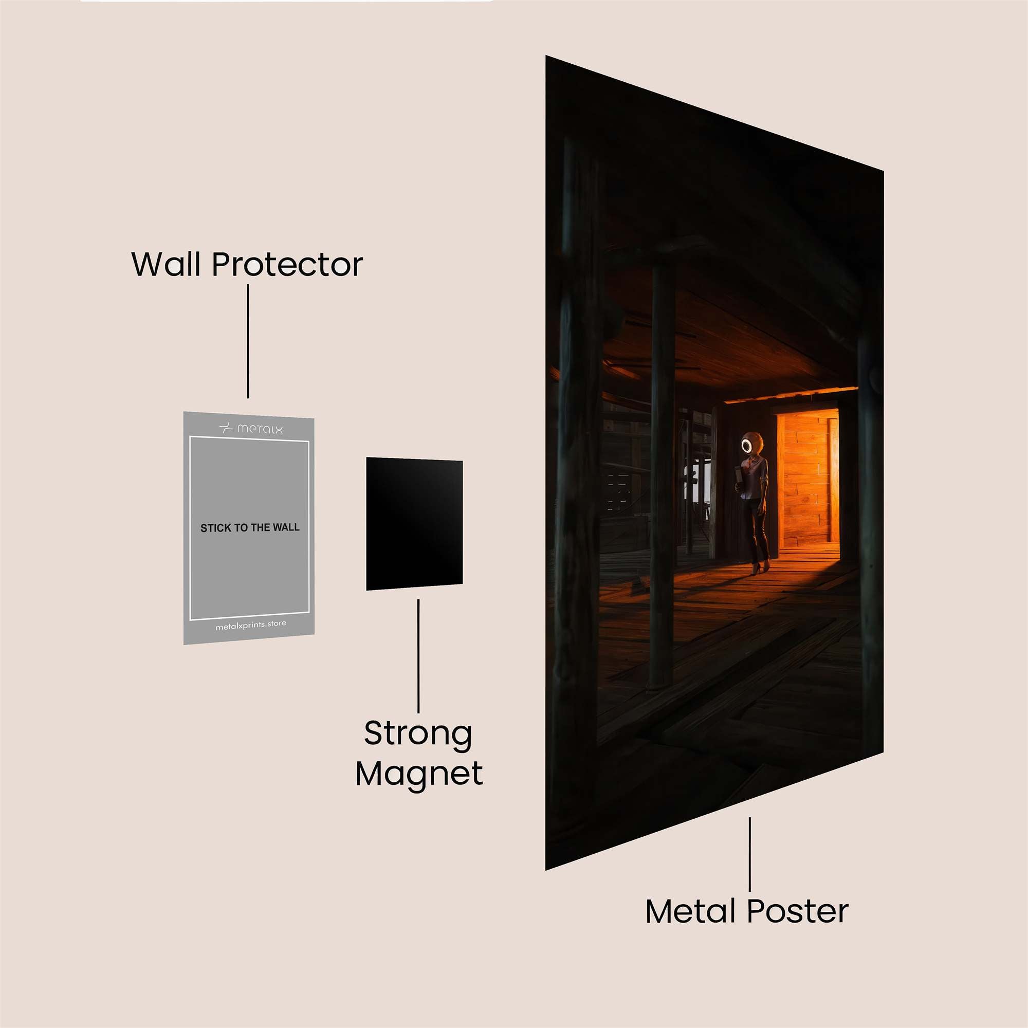 Portal Mystery Safe Wall Magnetic / M