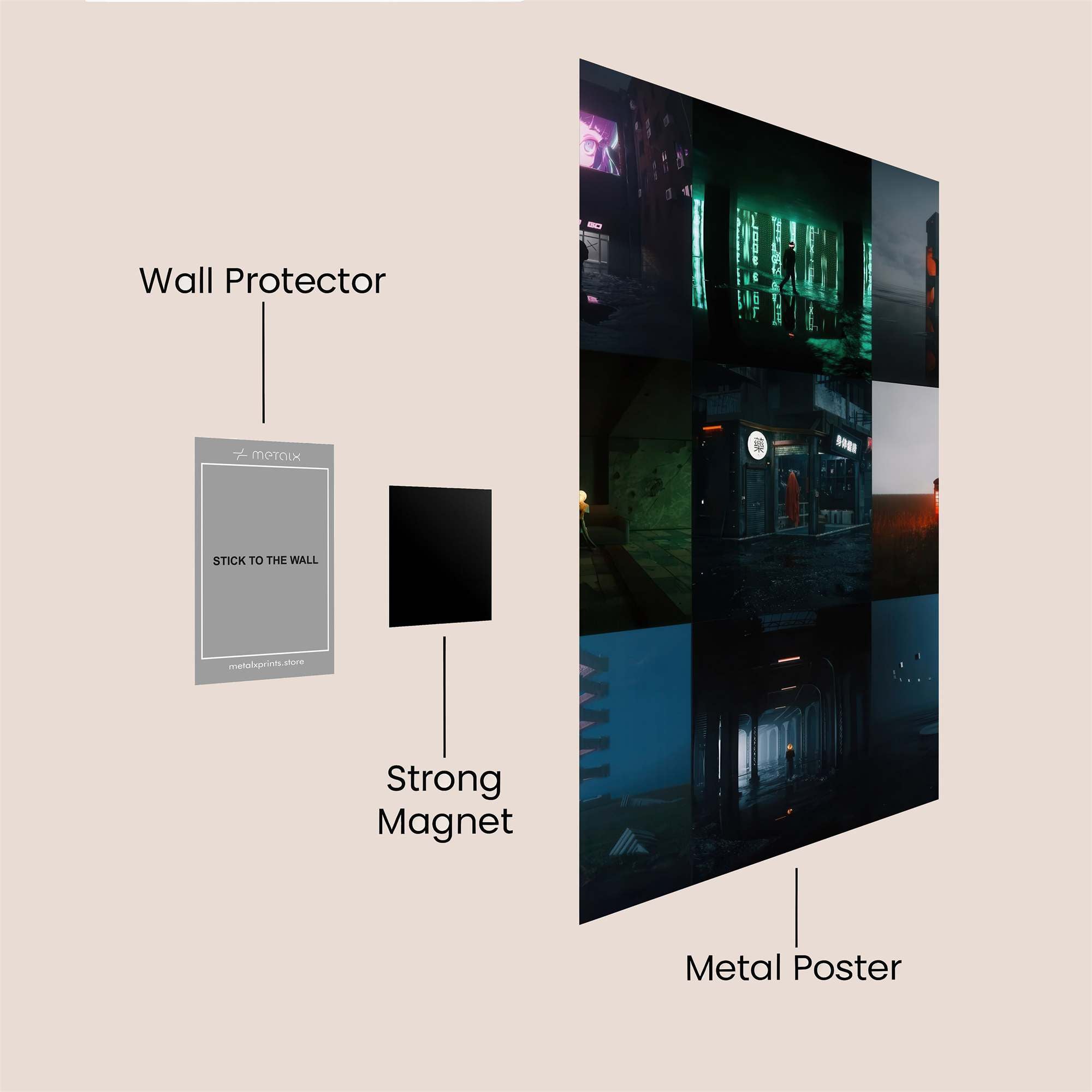 Surreal Solitude Safe Wall Magnetic / M