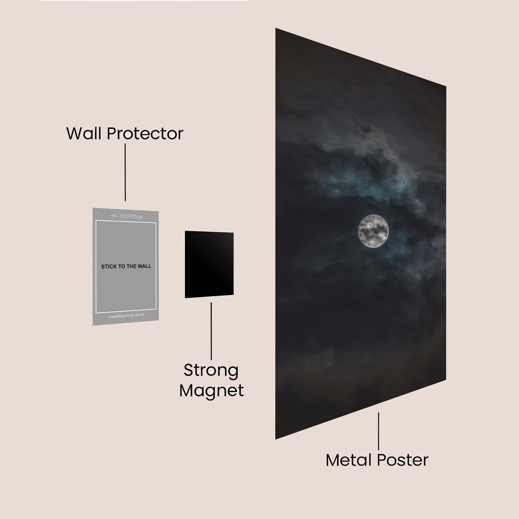 Moon Whisper Safe Wall Magnetic / M