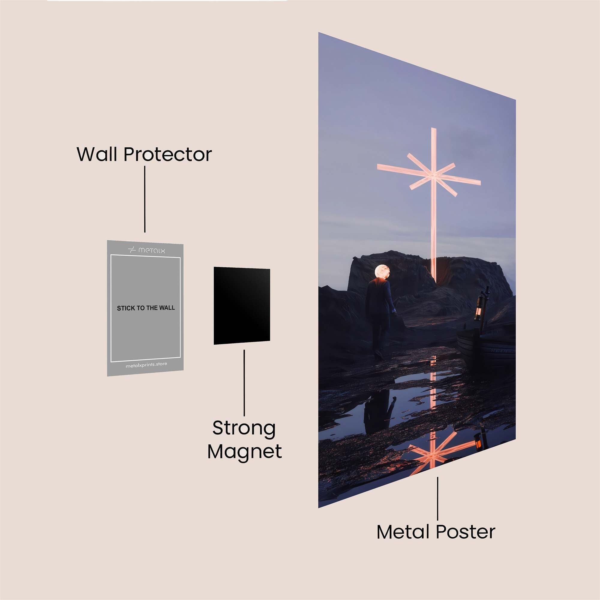 Cross Serenity Safe Wall Magnetic / M