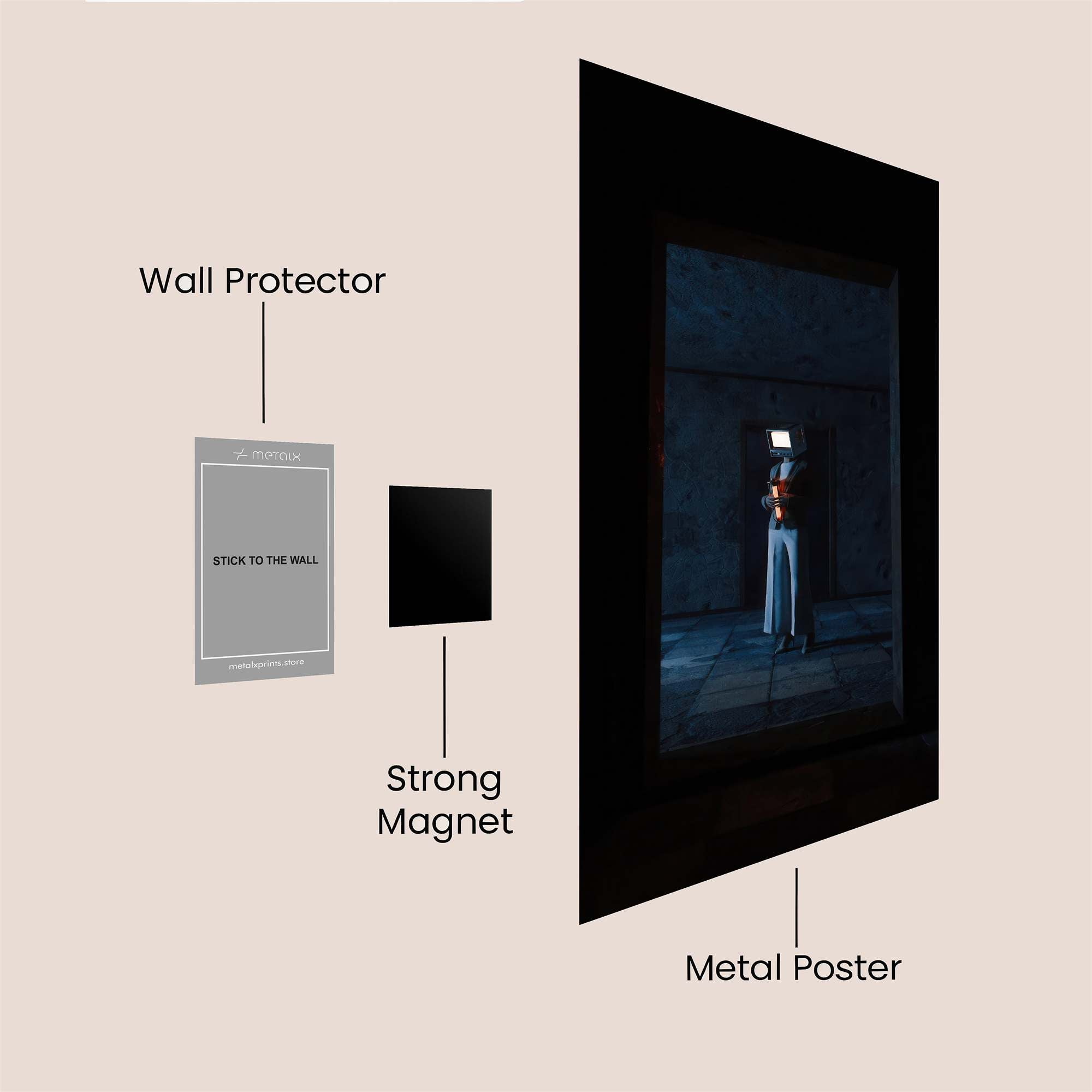 Monitor Menace Safe Wall Magnetic / M