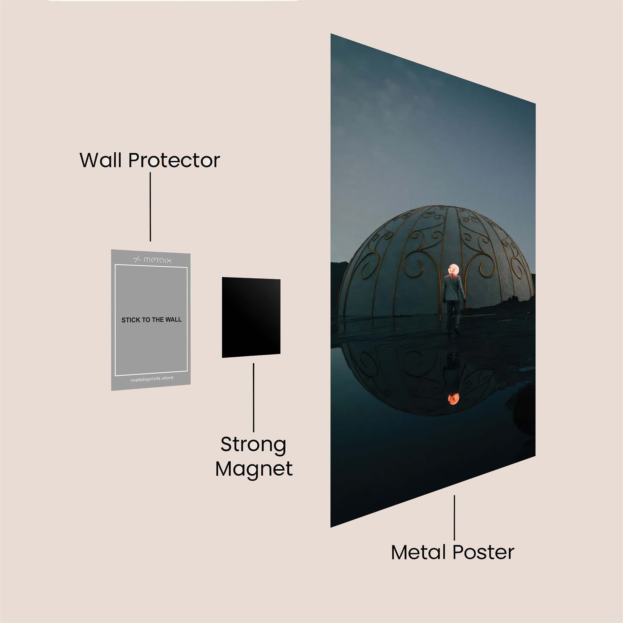 Dome Serenity Safe Wall Magnetic / M