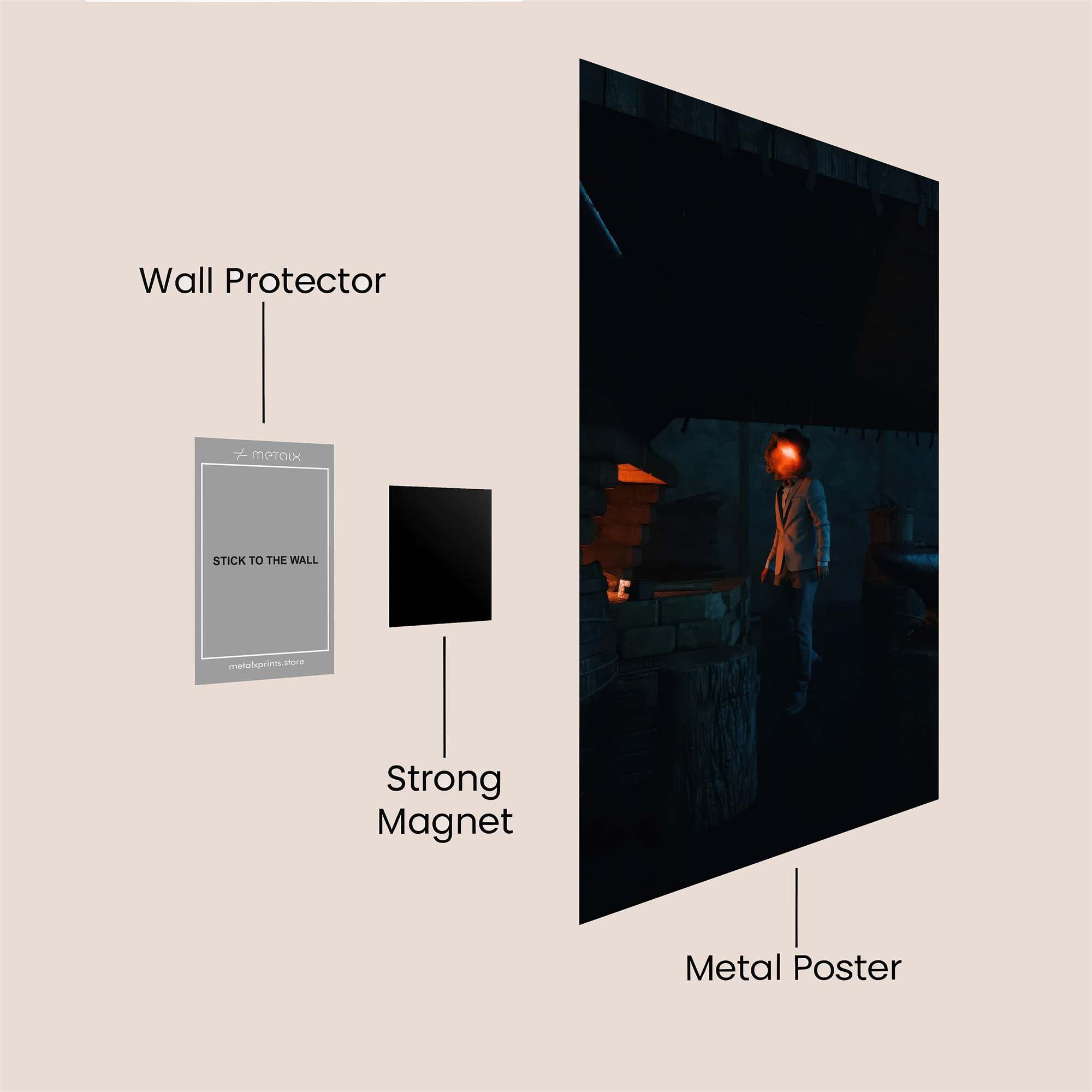 Glowering Mystery Safe Wall Magnetic / M