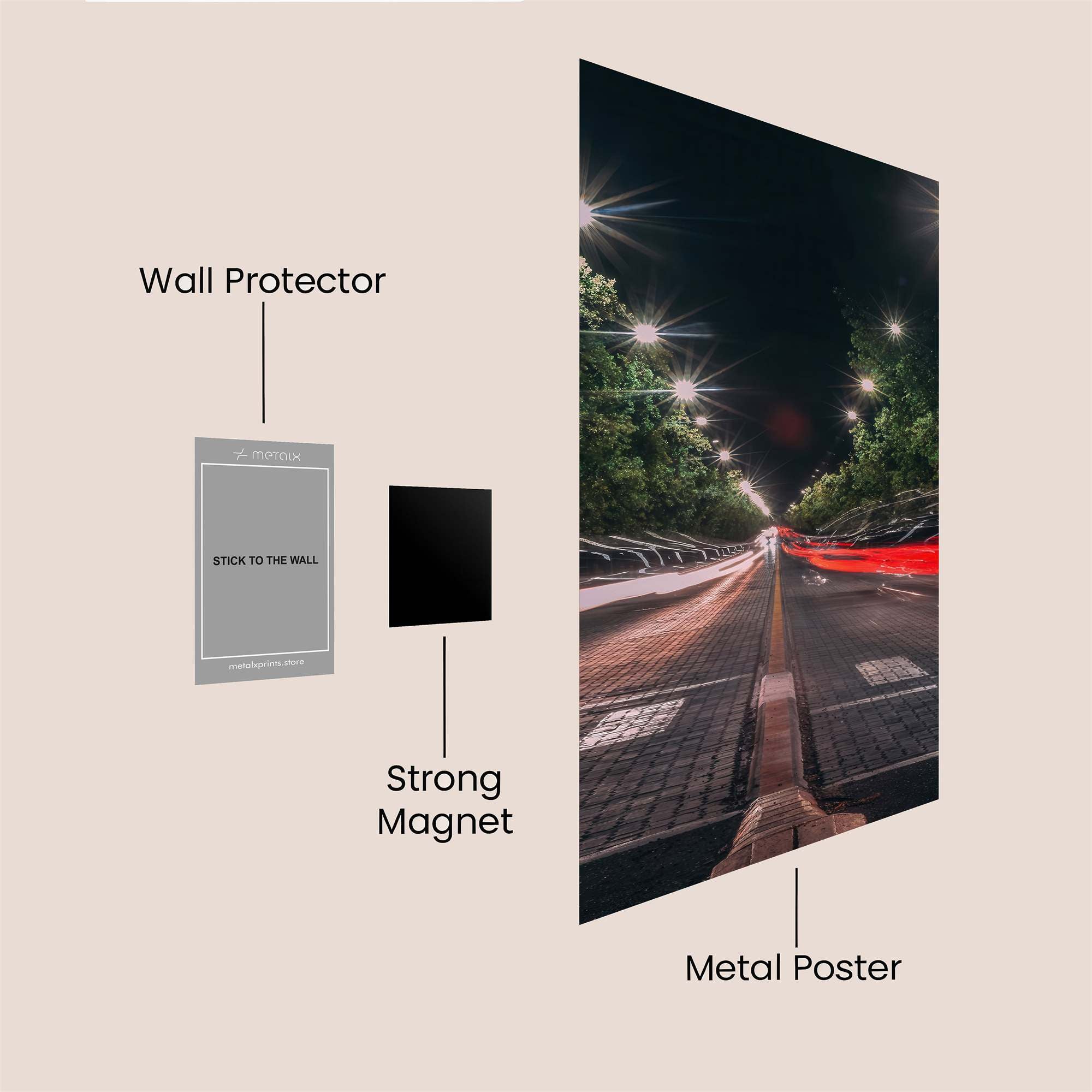 Night Rush Safe Wall Magnetic / M