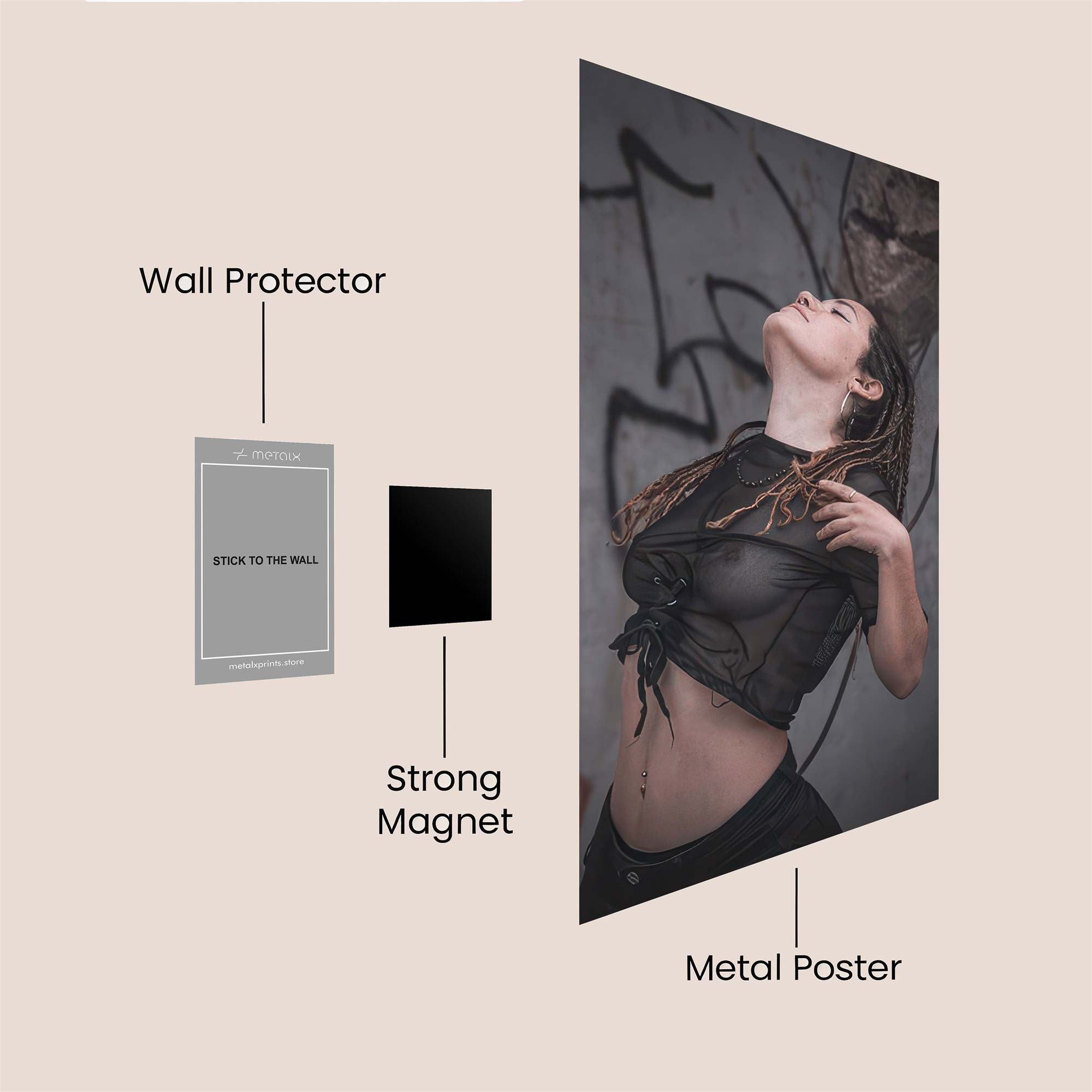 Graffiti Grace Safe Wall Magnetic / M