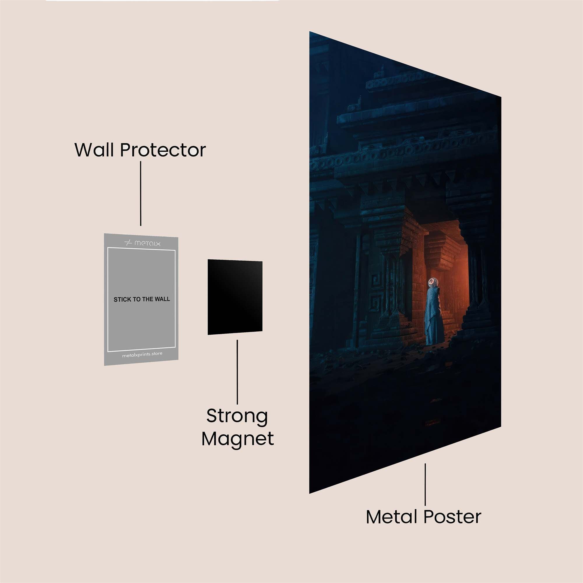 Temple Mystery Safe Wall Magnetic / M