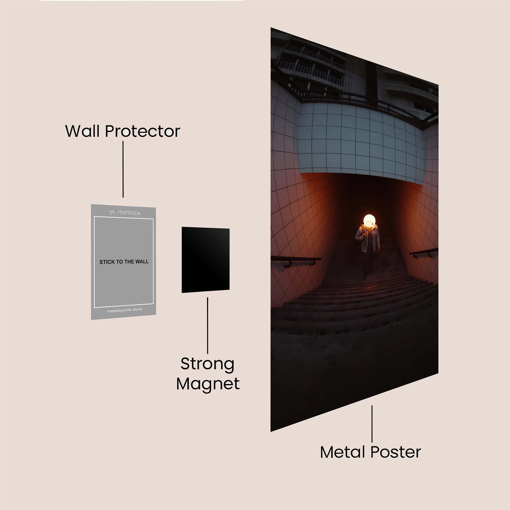 Light Ascent Safe Wall Magnetic / M