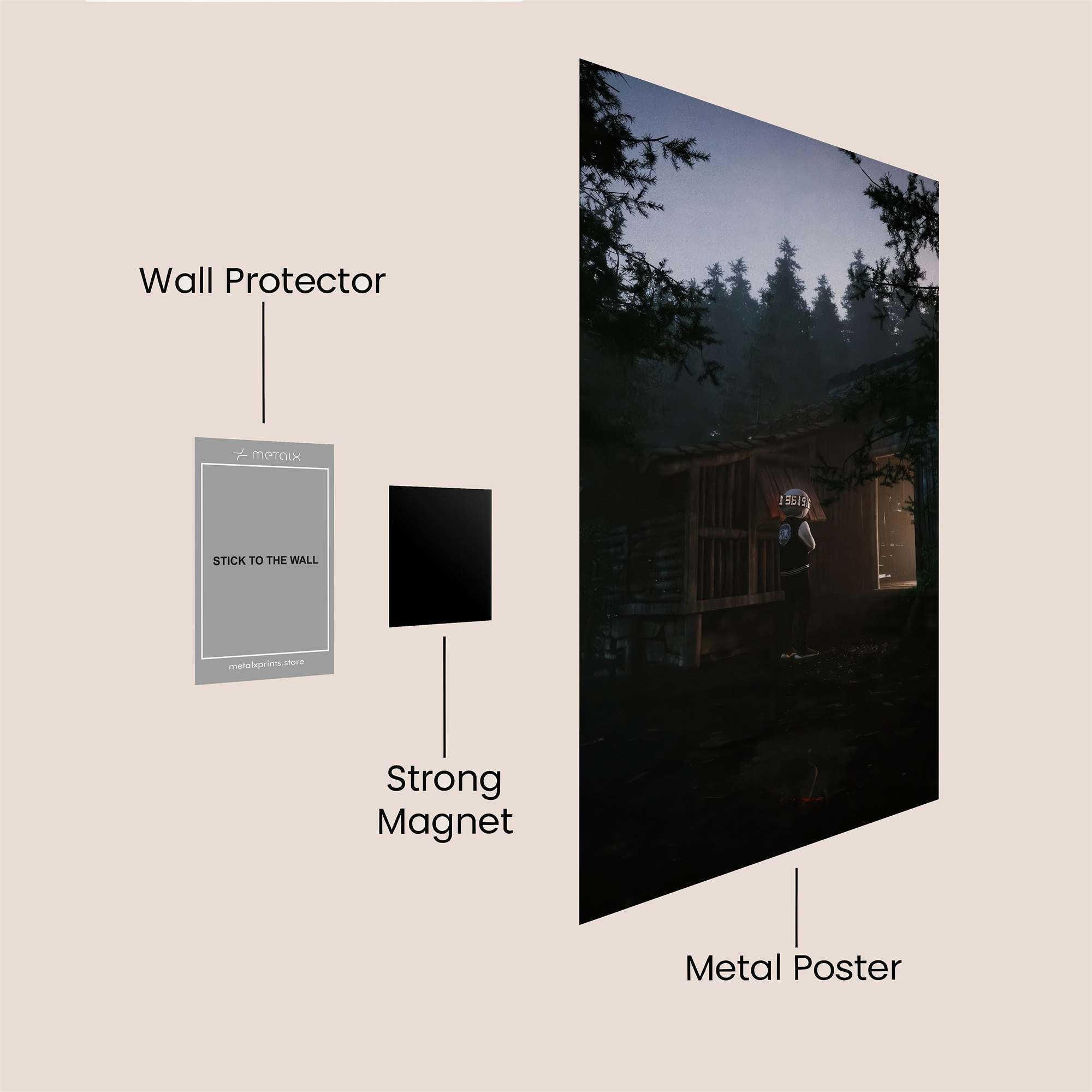 Cabin Solitude Safe Wall Magnetic / M
